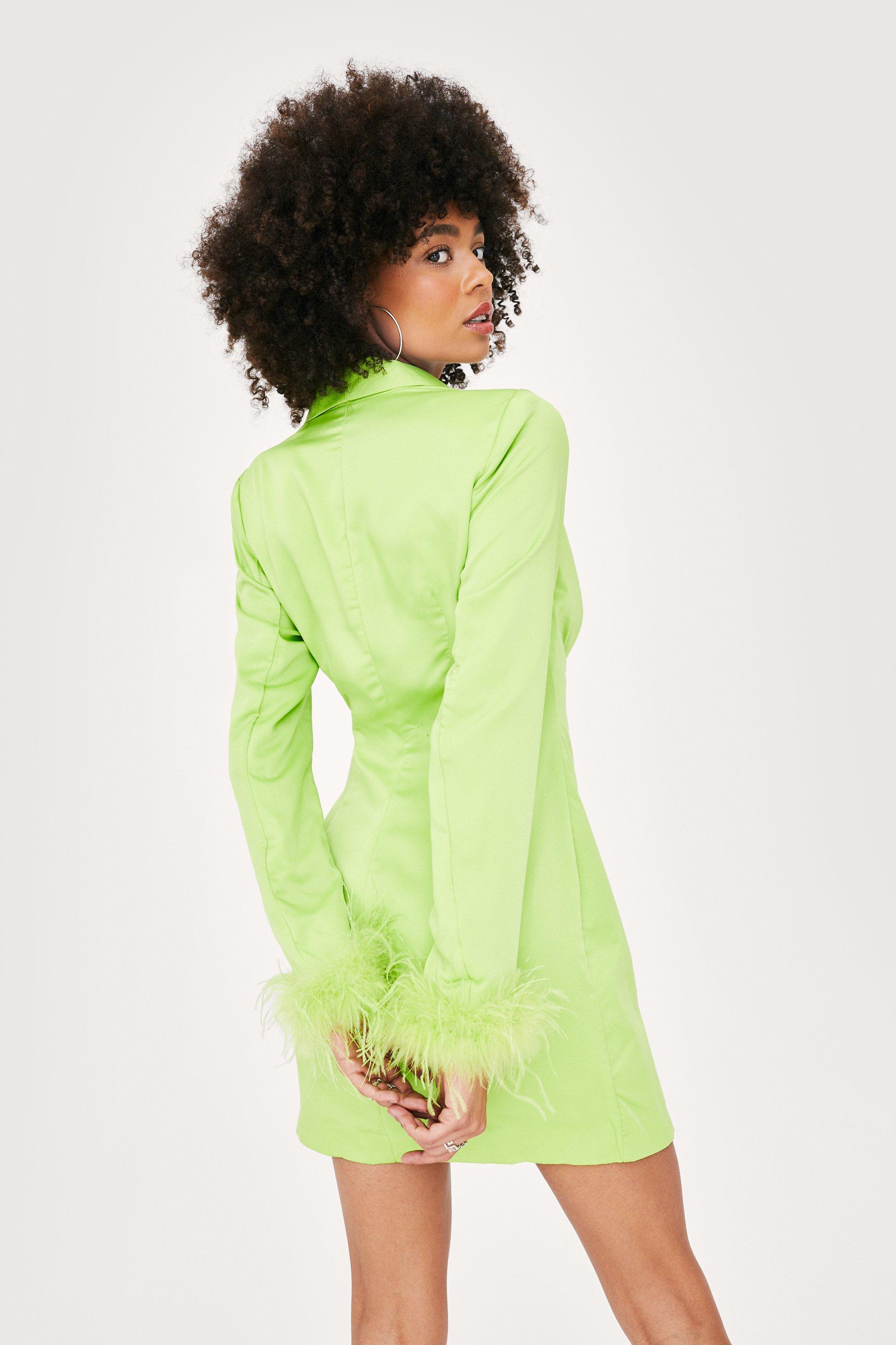 Nasty gal green blazer on sale dress