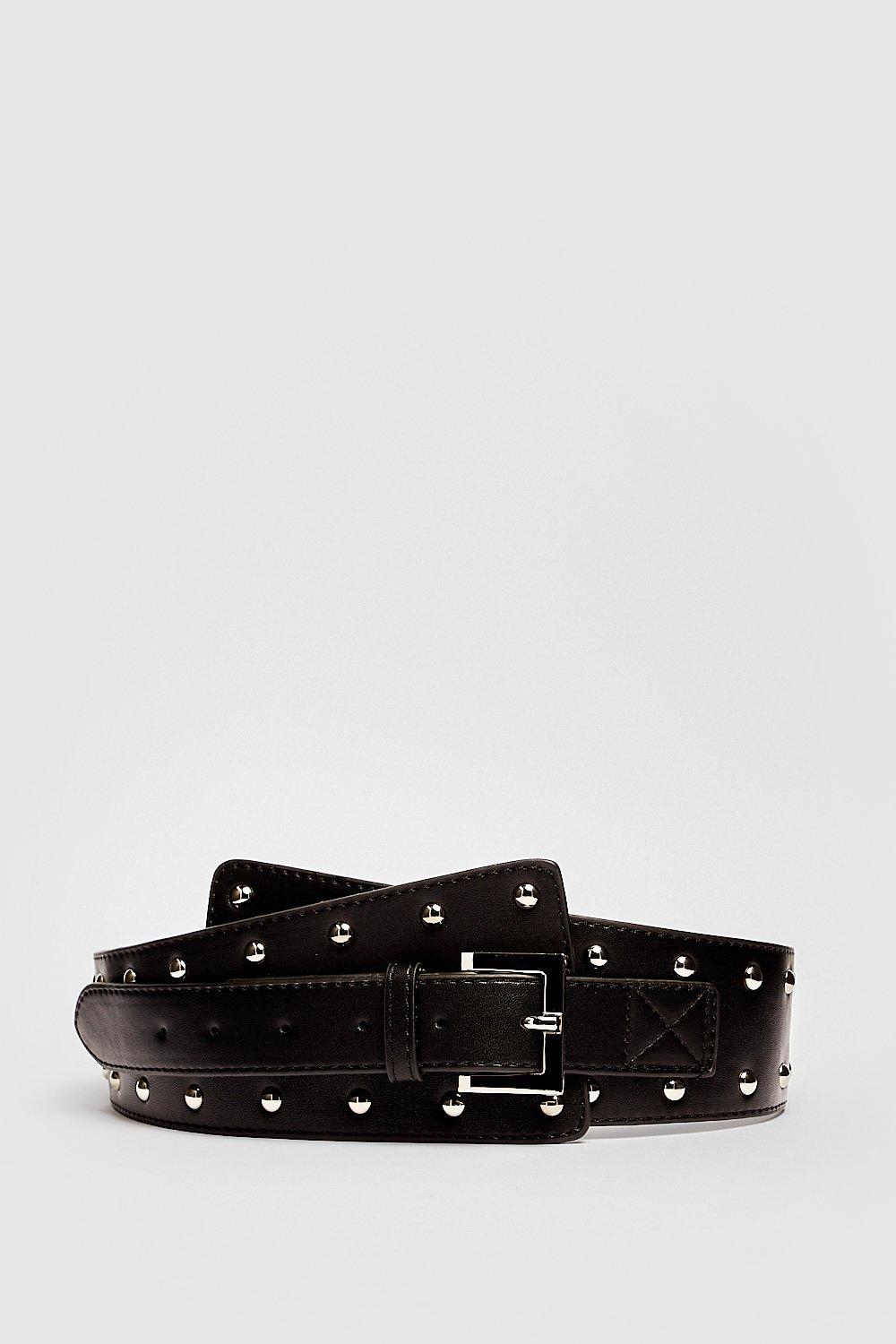 Stud Riddance Oversized Faux Leather Belt | Nasty Gal