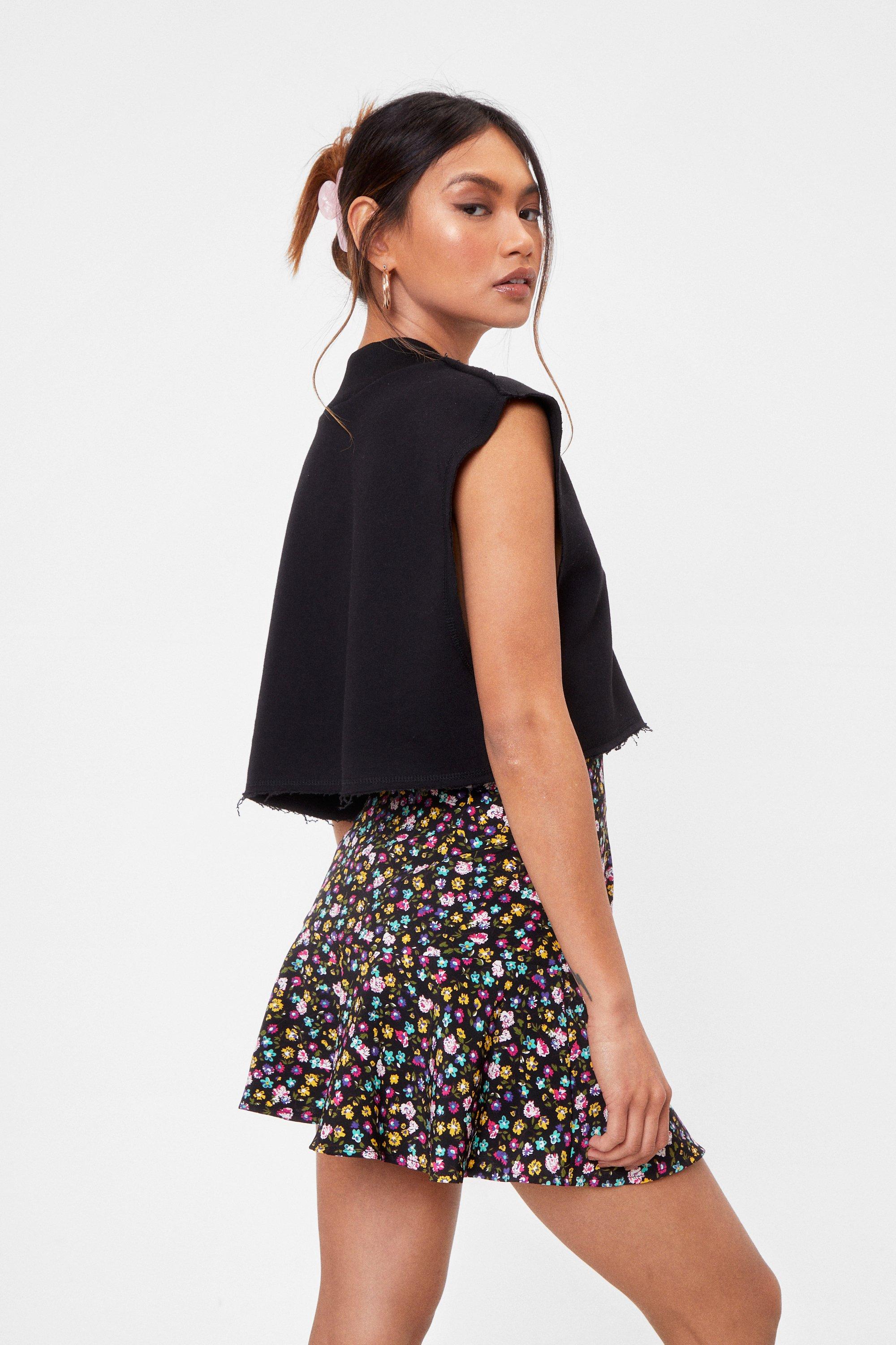 Floral a deals line mini skirt