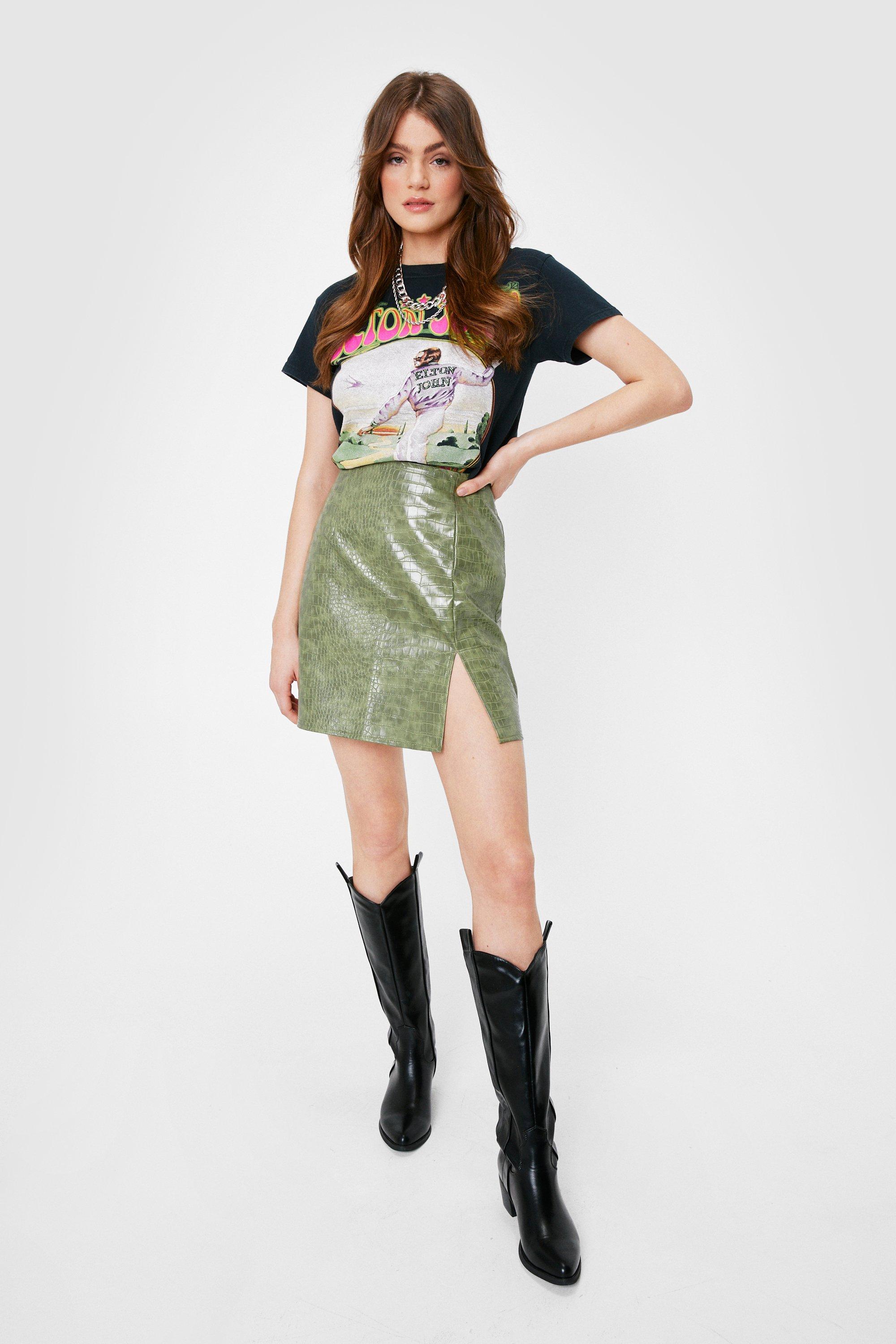 Missguided green 2024 mini skirt