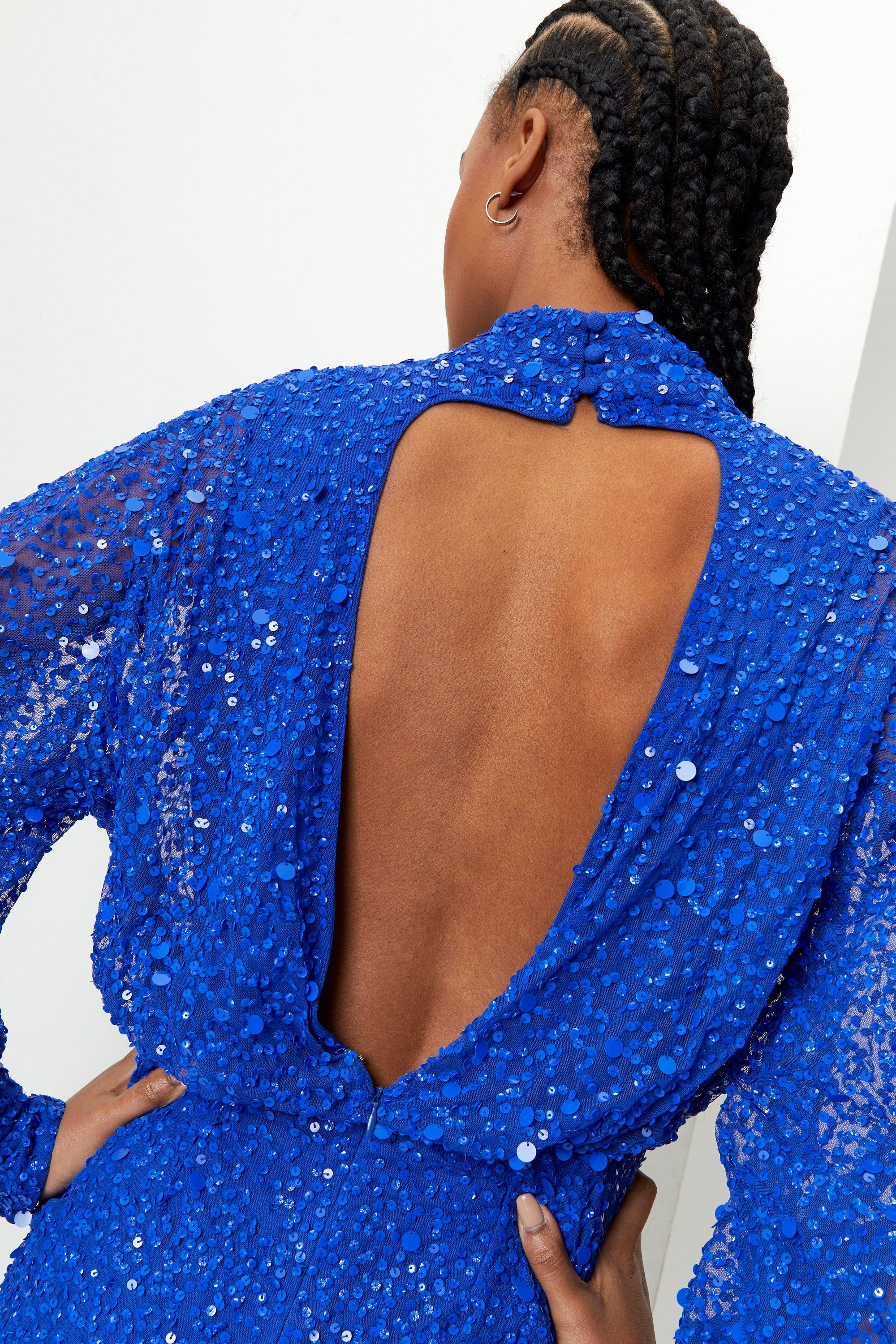 Balloon Sleeve Sequin Embellished Mini Dress | Nasty Gal