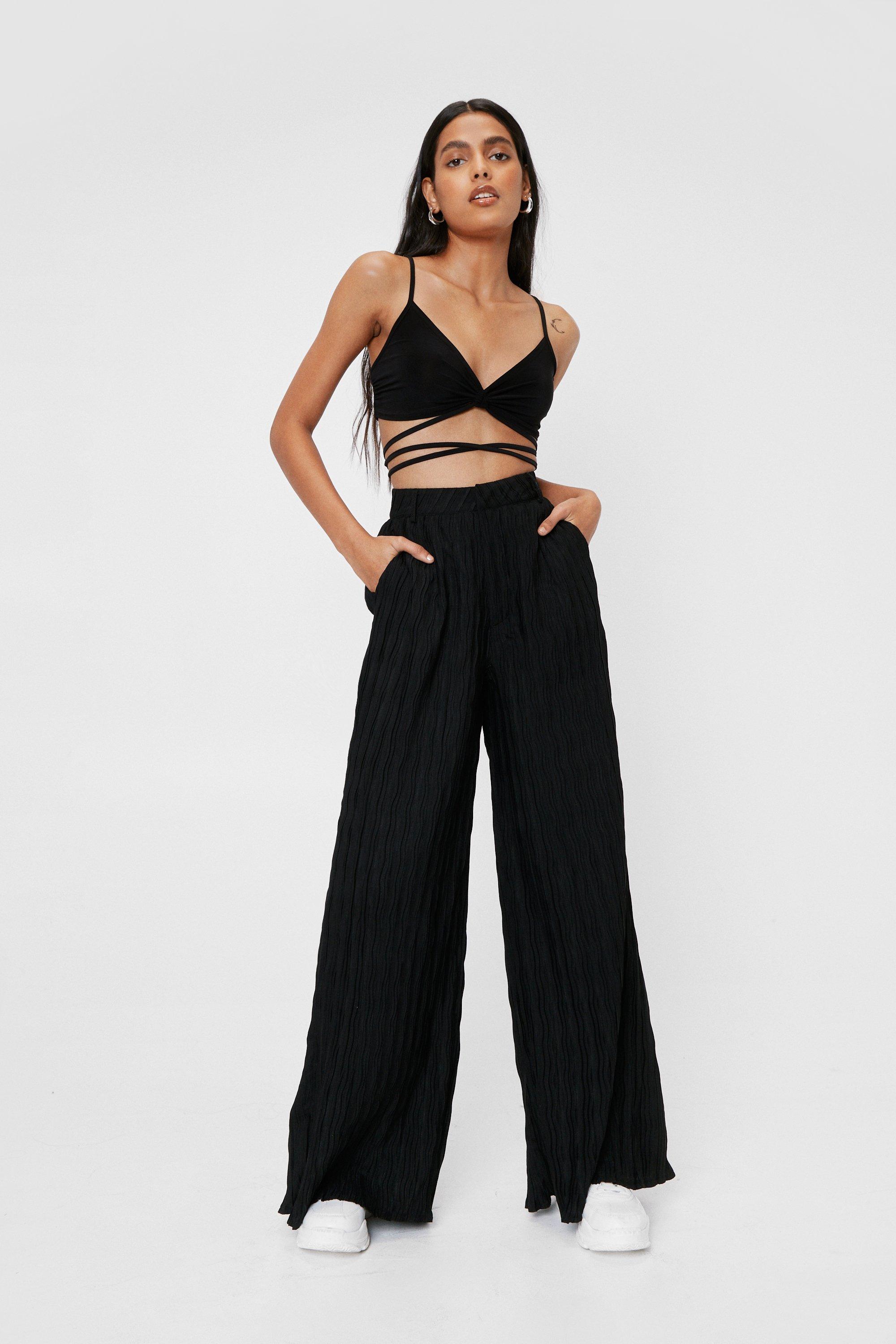 high rise straight leg pants