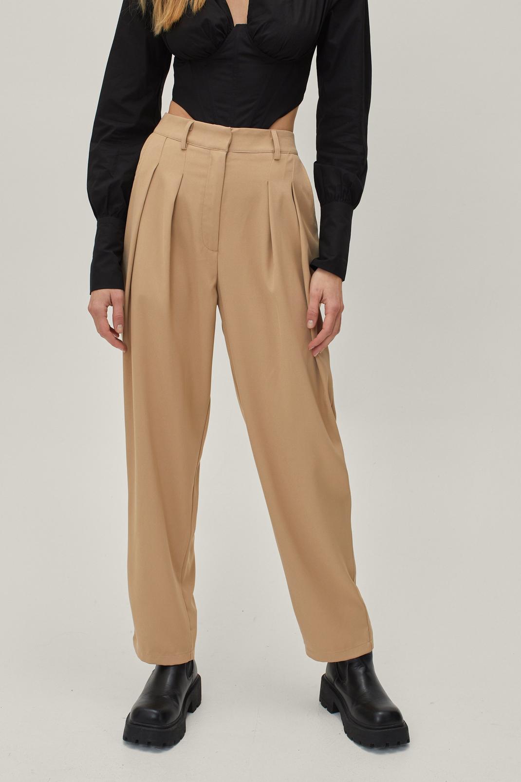103 Pleated Tailored High Waisted Wide Leg Pants image number 2