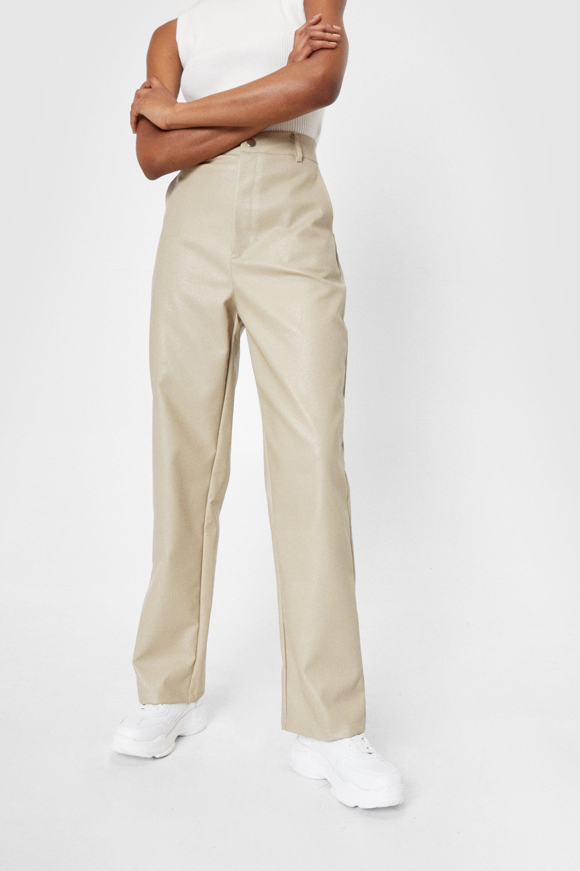 See and Be Seam High-Waisted Faux Leather Pants