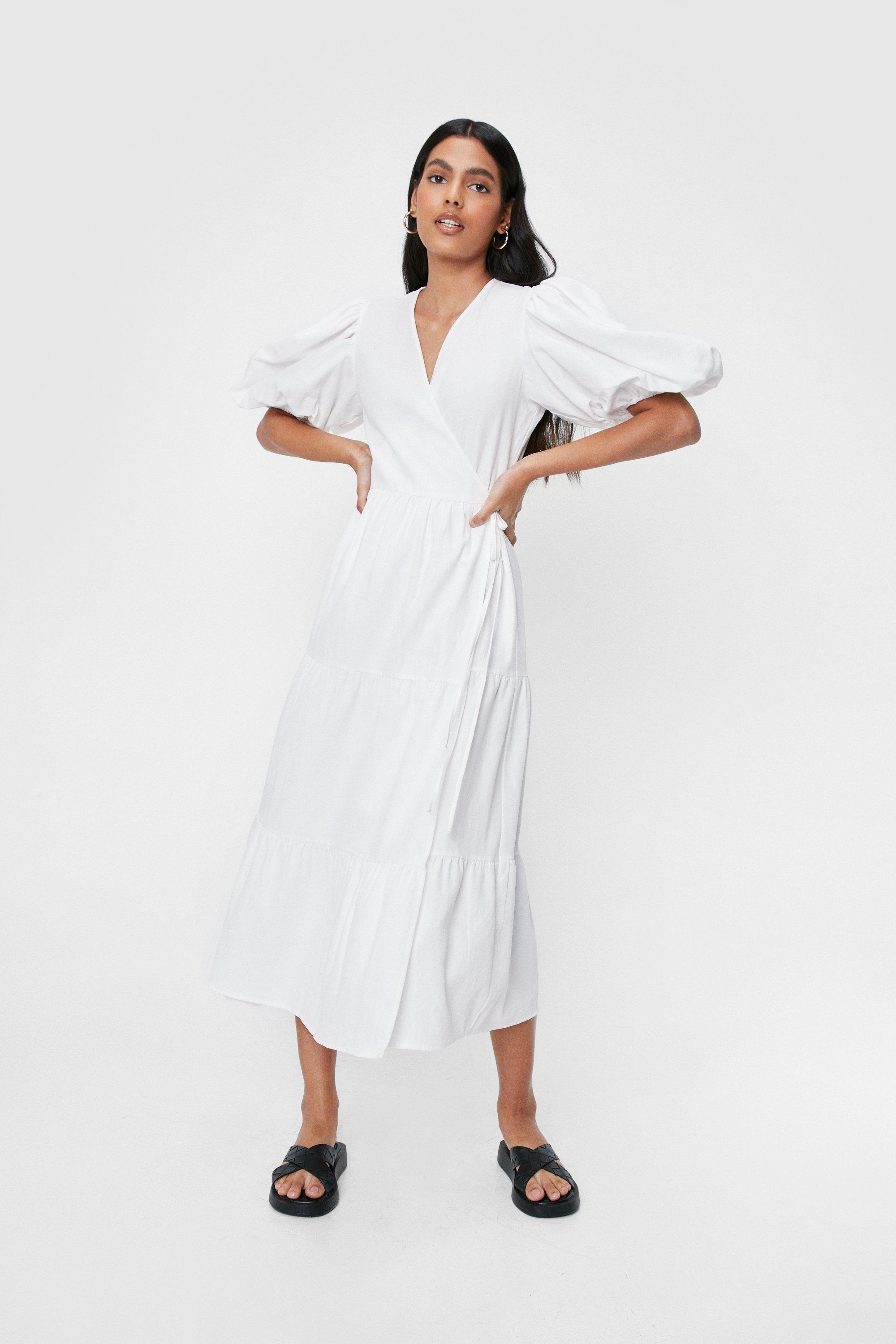 Witchery wrap cheap linen dress