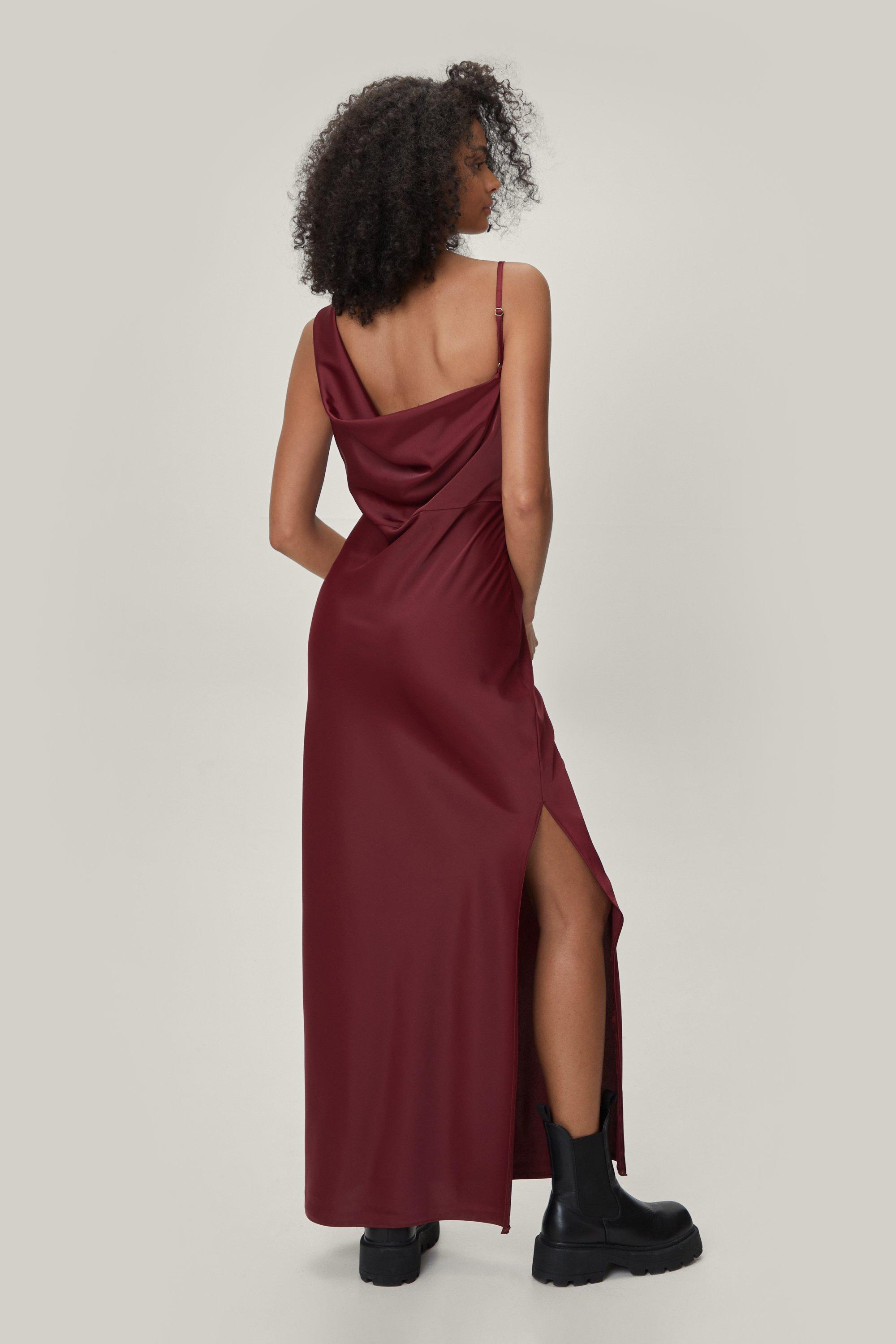 Nasty gal 2025 burgundy dress