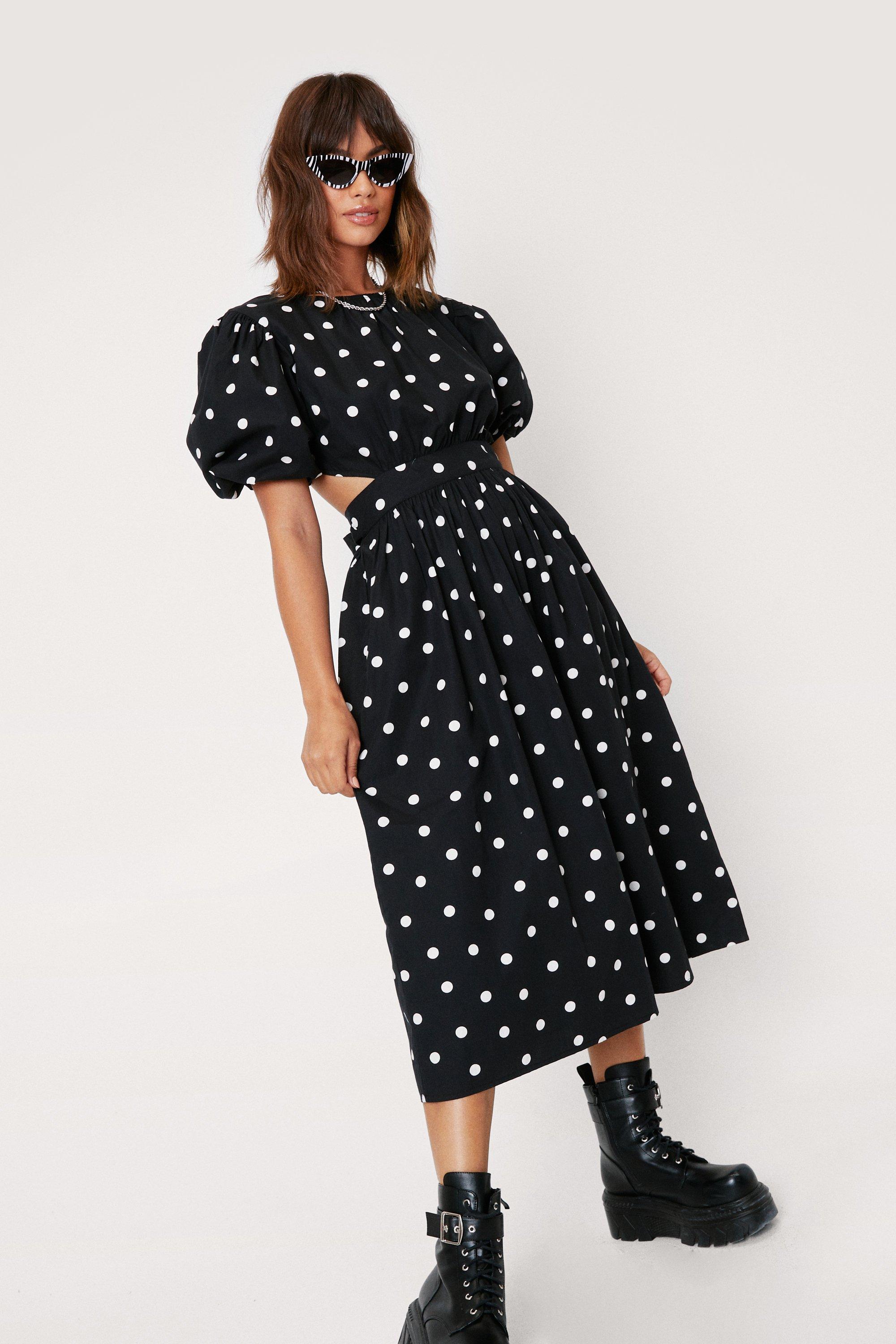 polka dot dress nasty gal