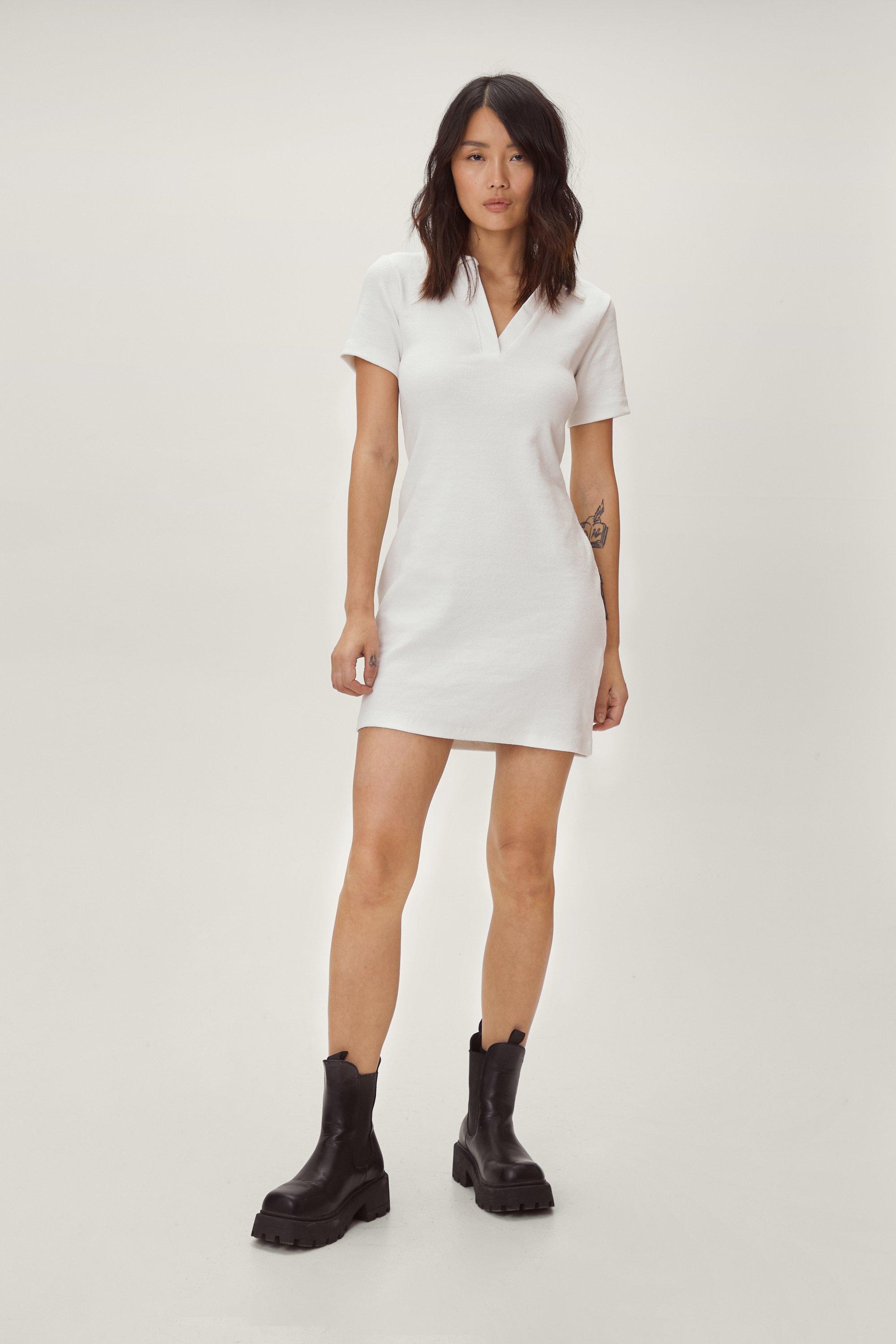 collar mini dress