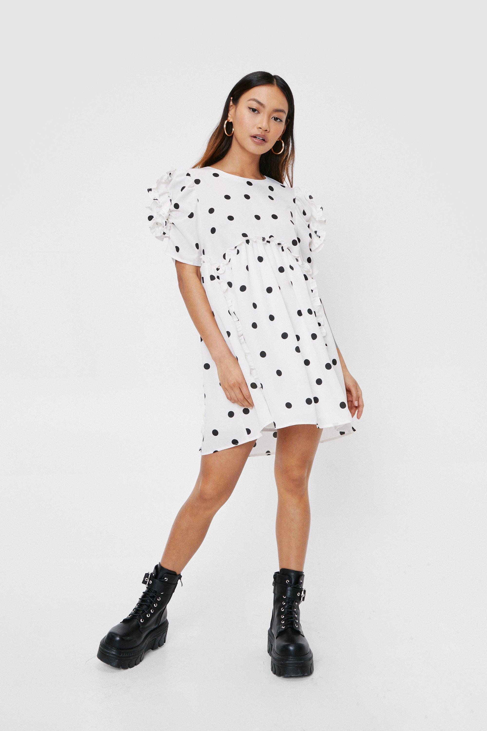 tight polka dot dress