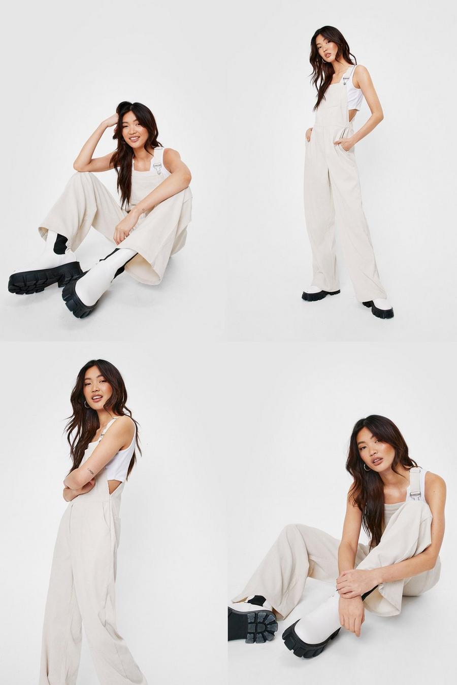 Corduroy Relaxed Wide Leg Overalls