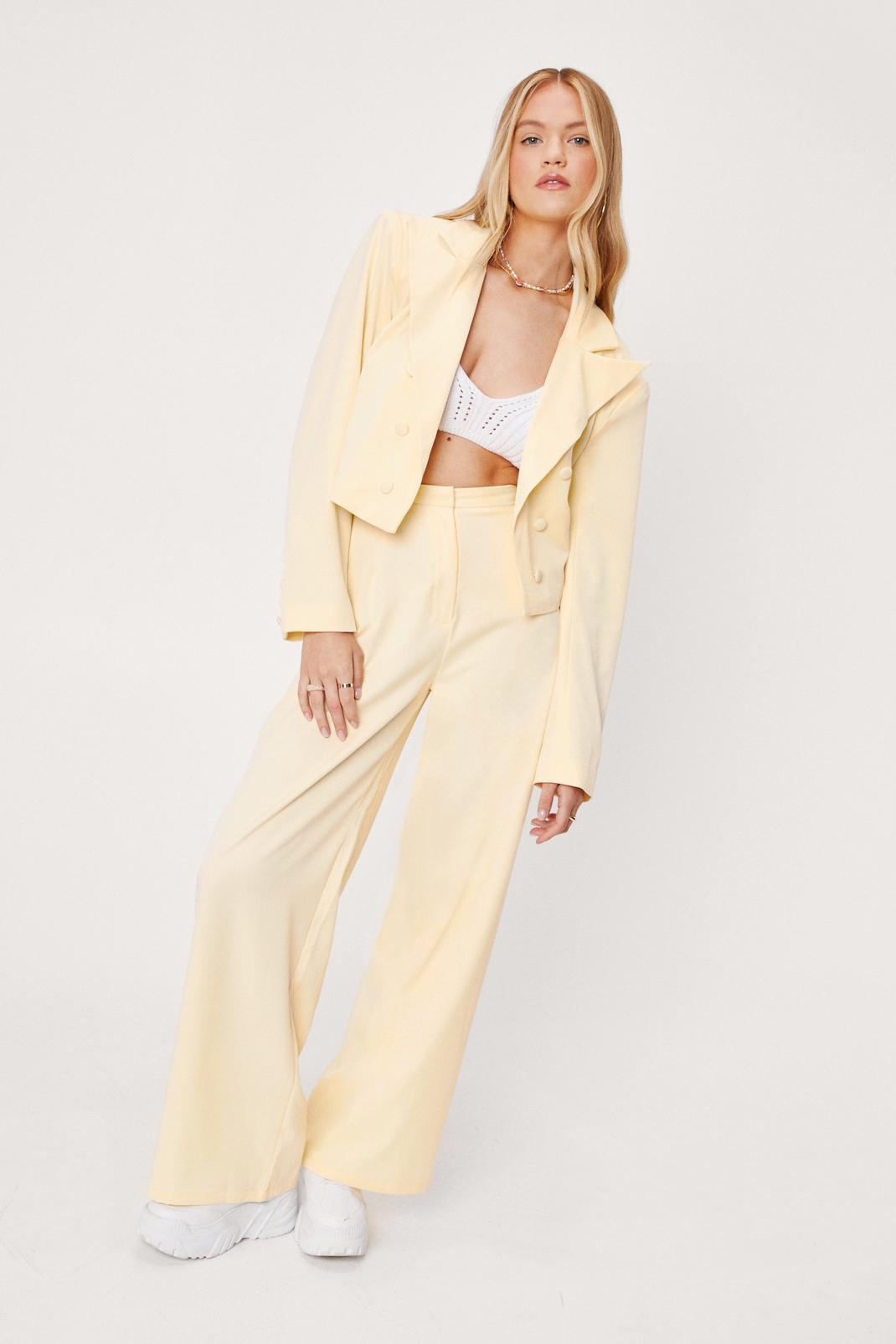 Lemon Tailored Wide Leg Trousers image number 1