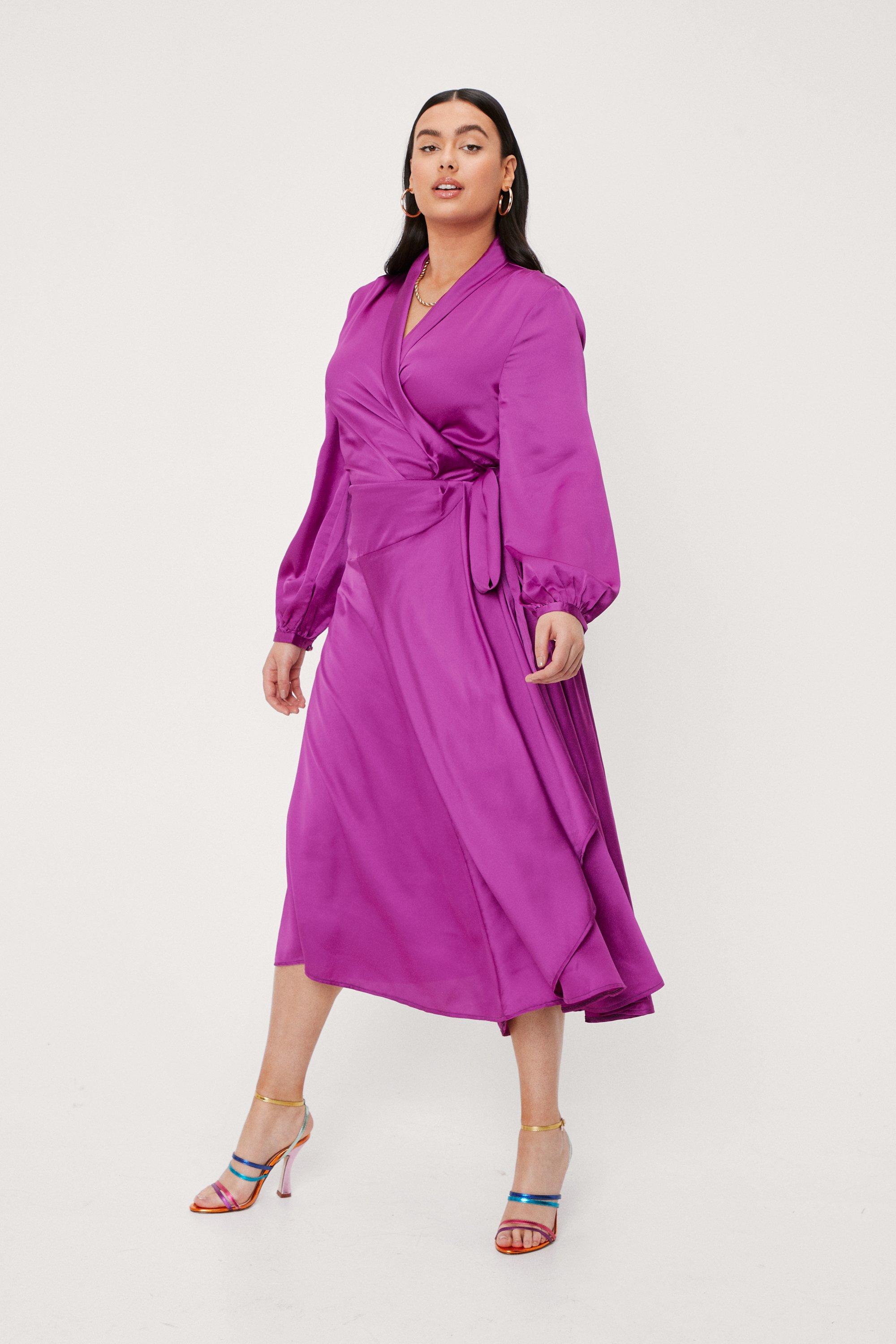 Nasty gal hotsell satin wrap dress