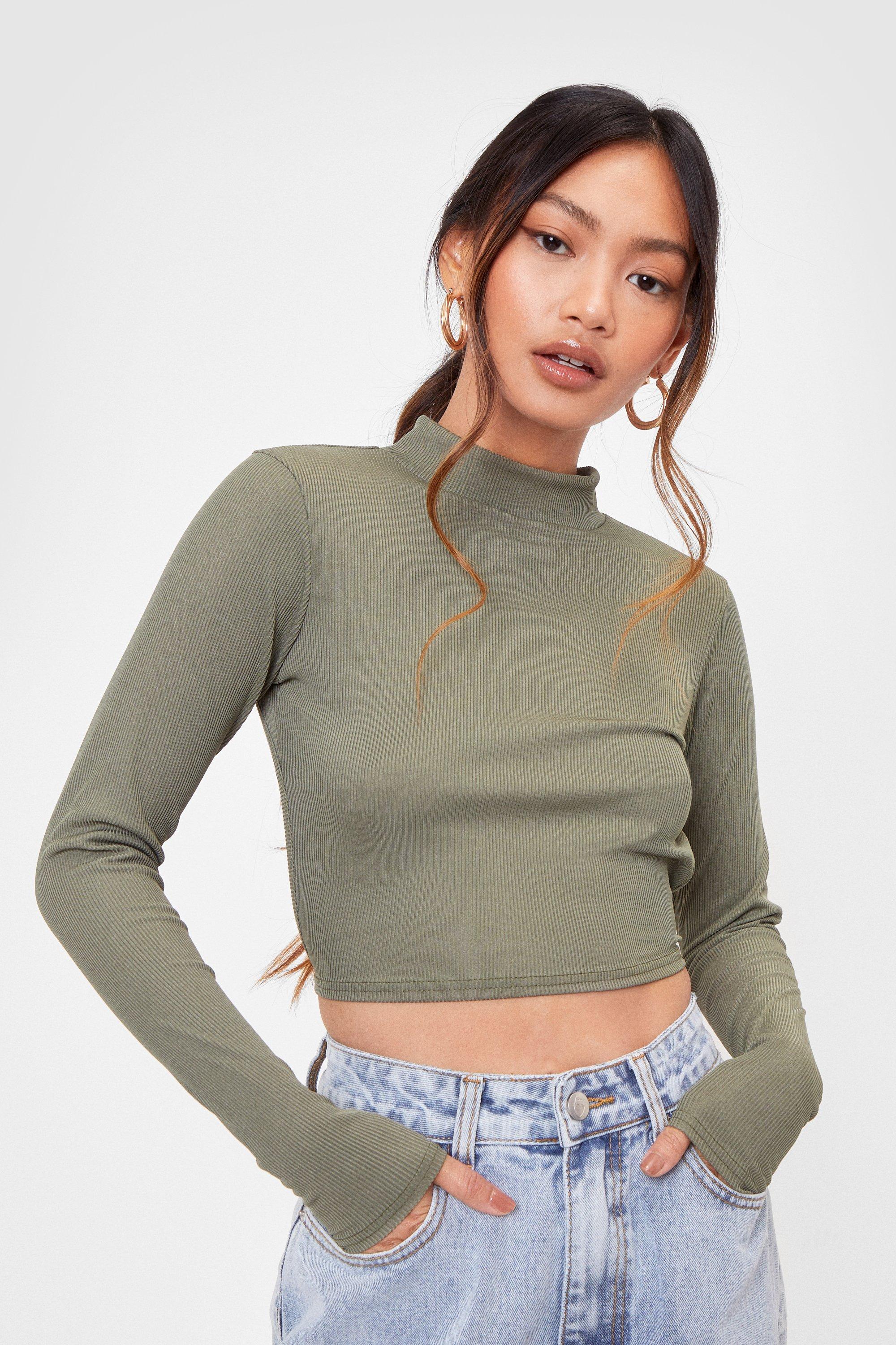 Petite long outlet sleeve top