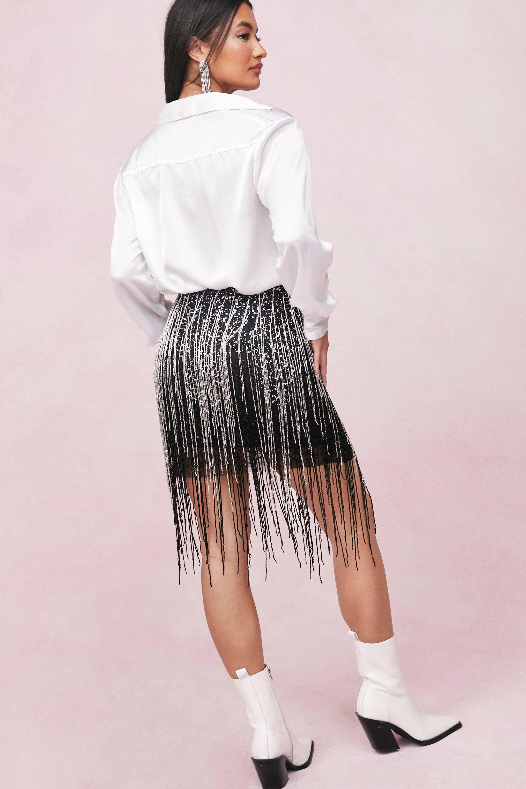 Metallic skirt outlet nasty gal