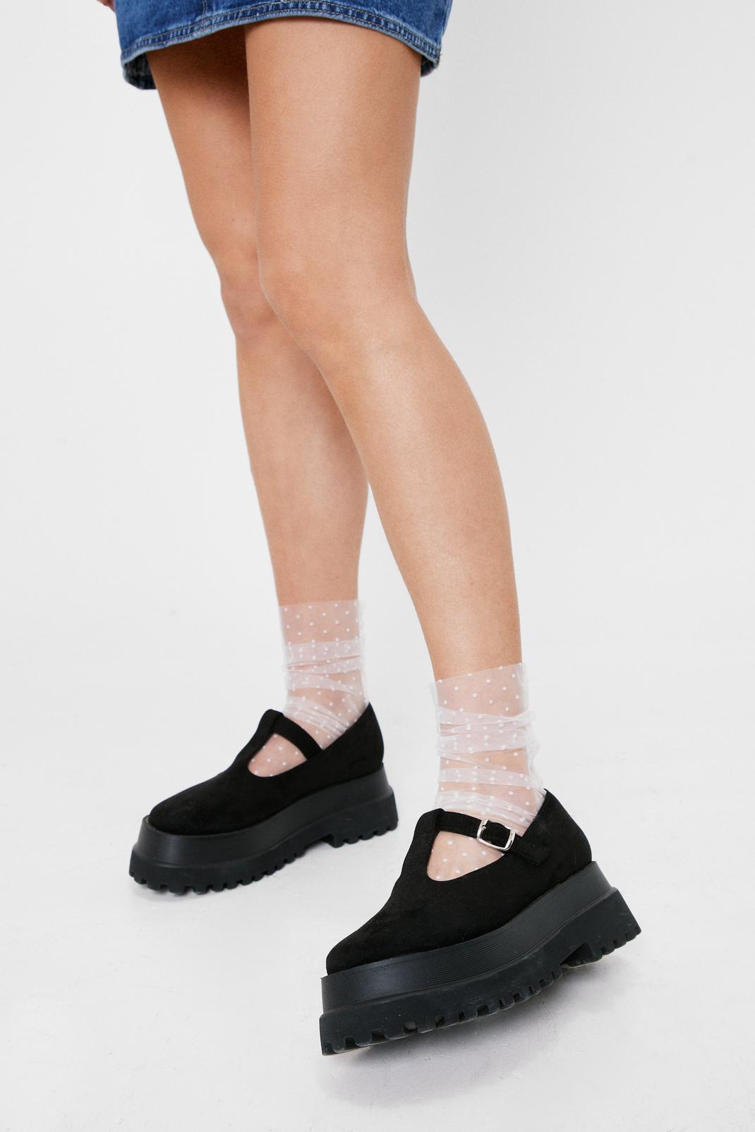 White Spotty Mesh Ankle Socks image number 1