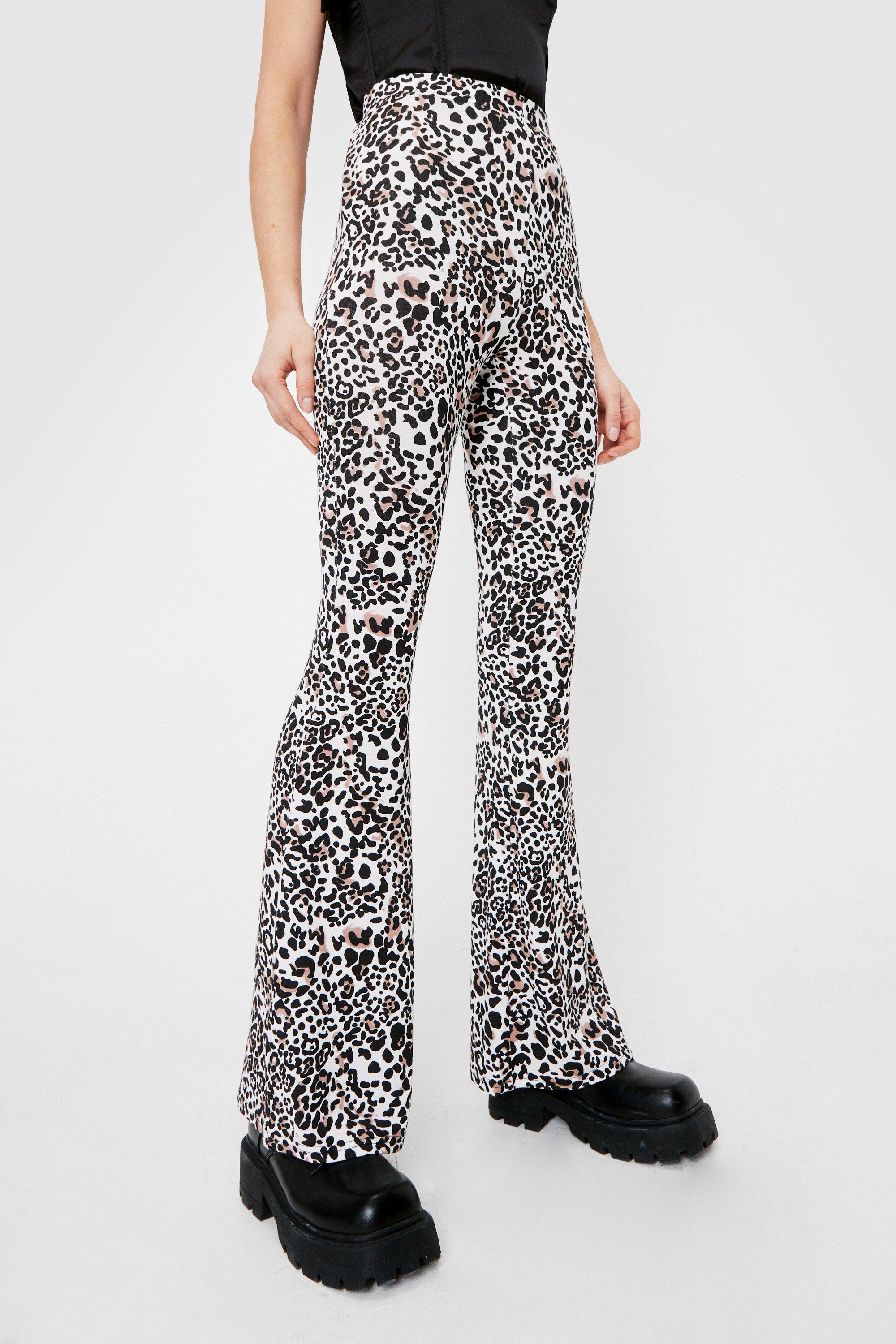 Leopard High Waisted Flare Pants