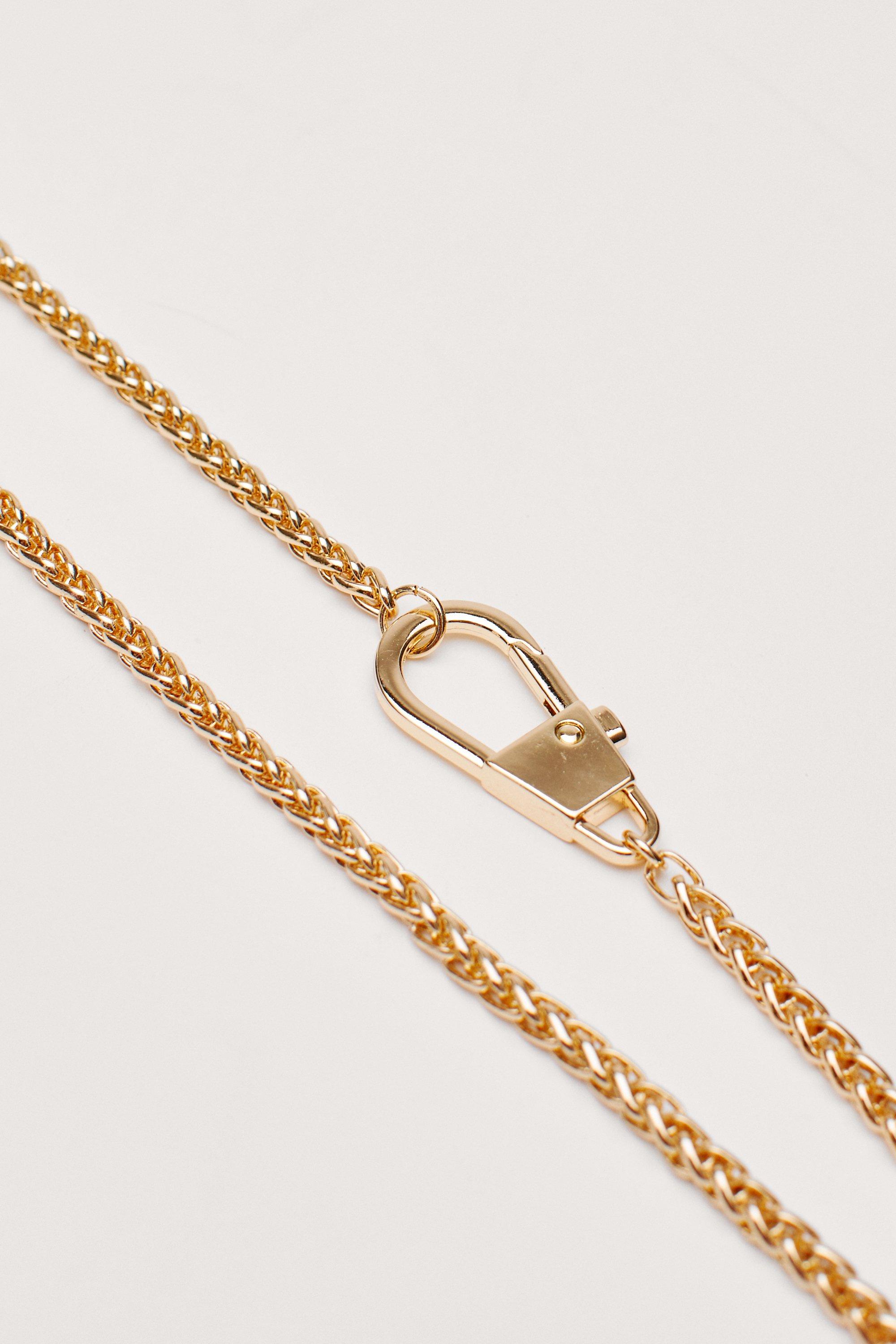 Layered Curb Chain Clasp Closure Necklace