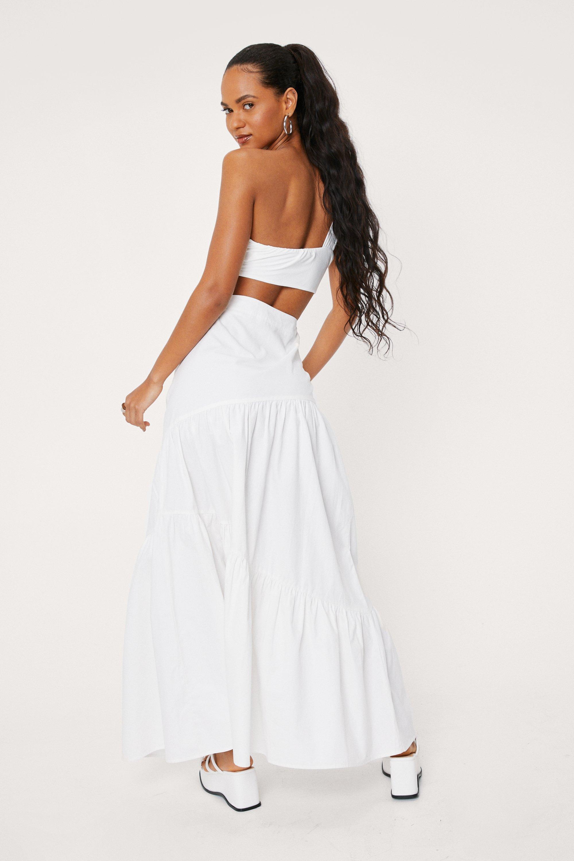 Poplin hot sale maxi skirt