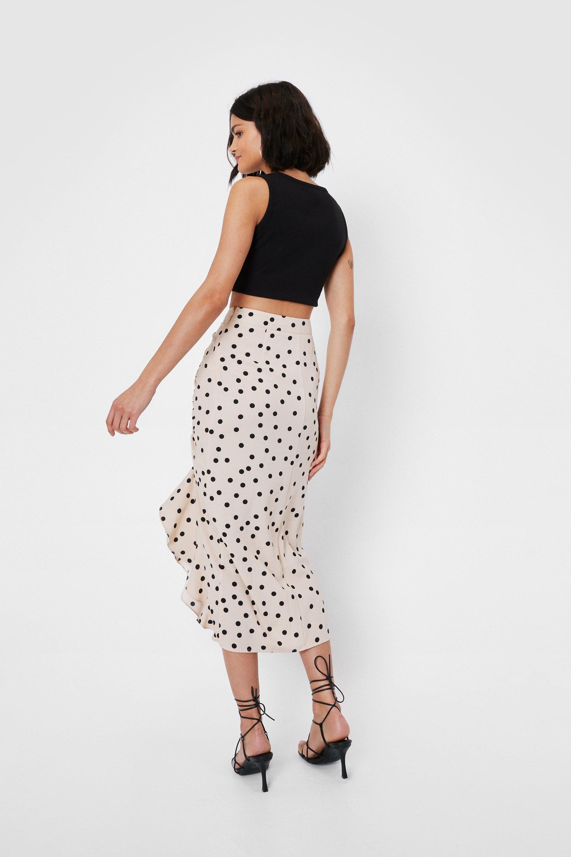 High waisted shop ruched midi skirt