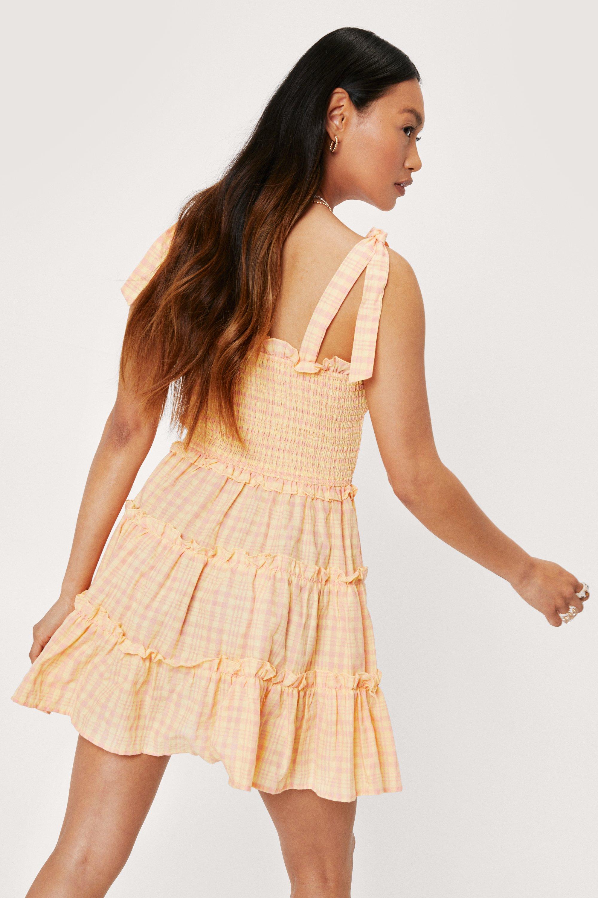 Petite check outlet dress