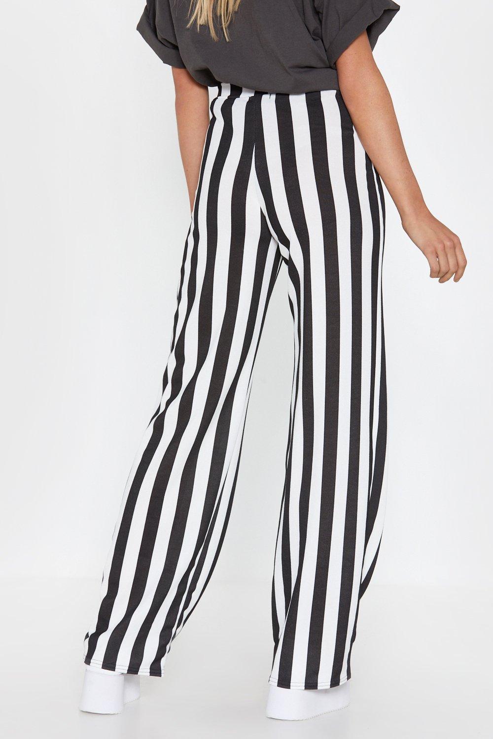 Striped High Waisted Flare Pants