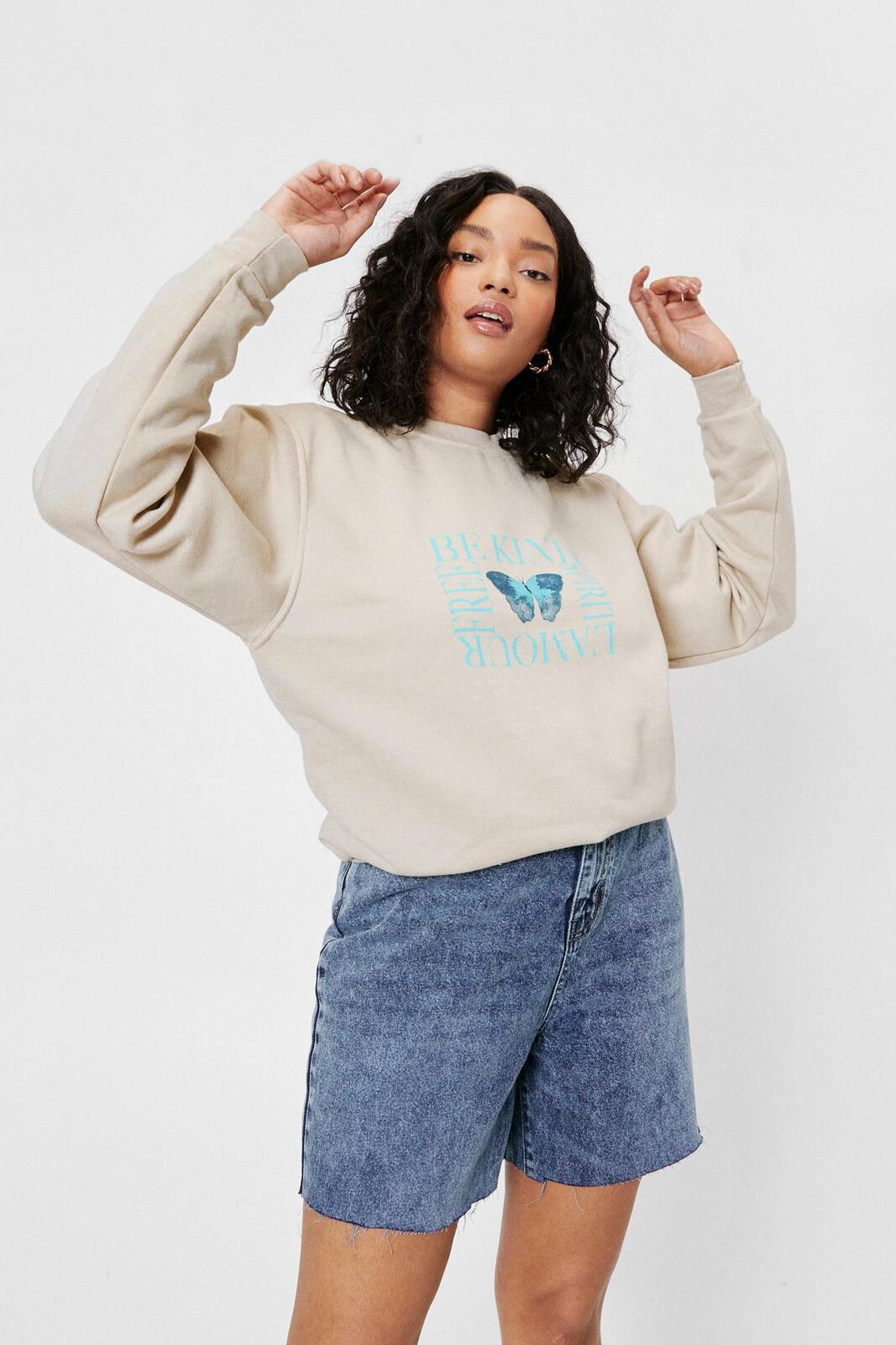 Sand Plus Size Wanderlust Graphic Sweat image number 1