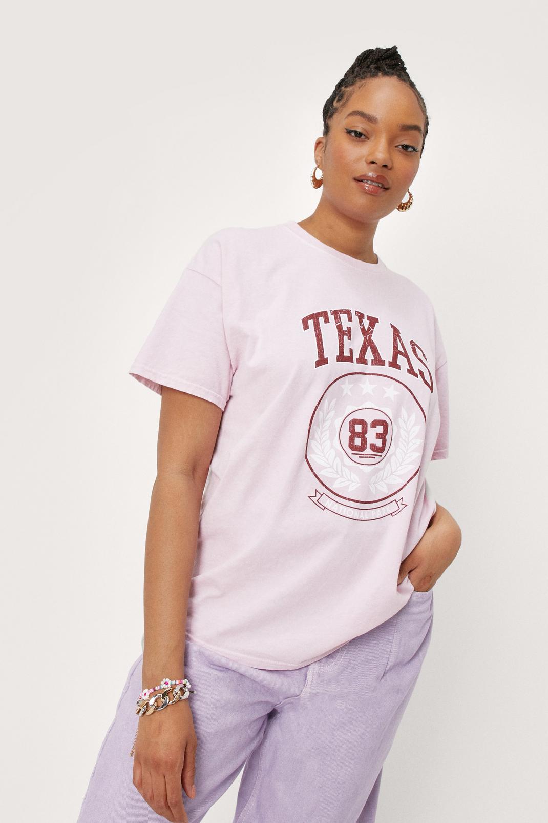 Grande Taille - T-shirt ample à impressions Texas, Blush image number 1
