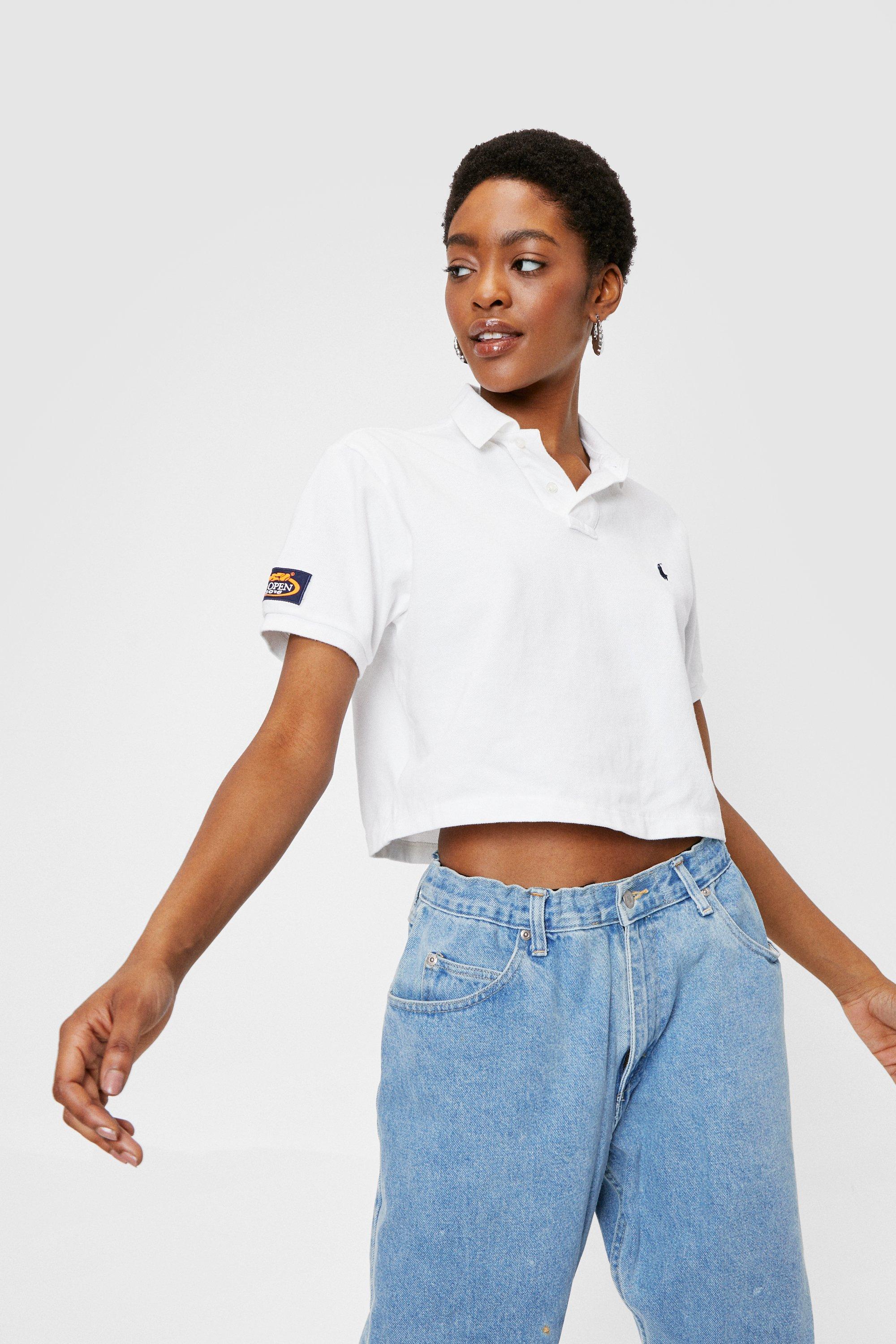 Ralph lauren cropped polo shirt shop