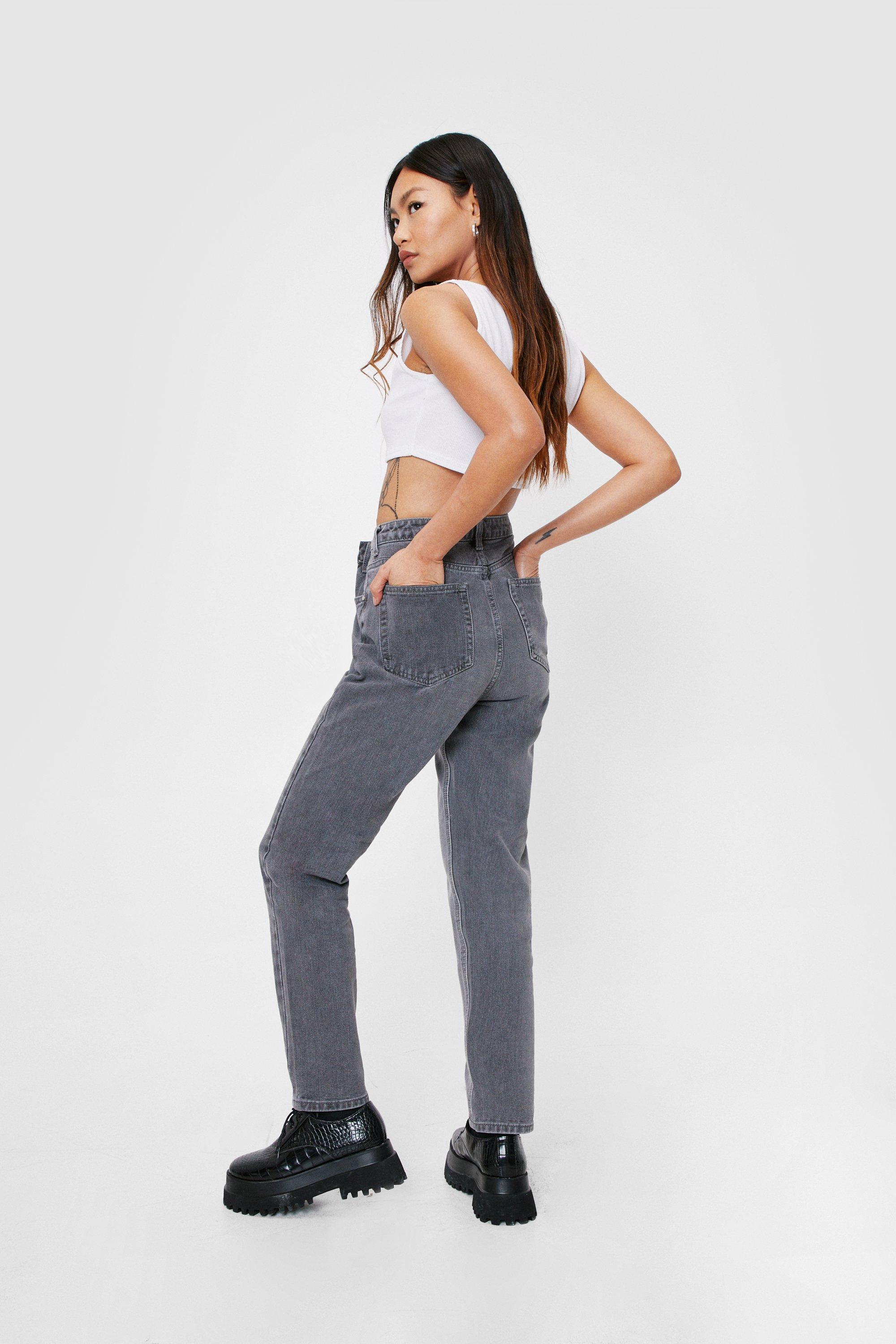 Slim mom jeans store petite