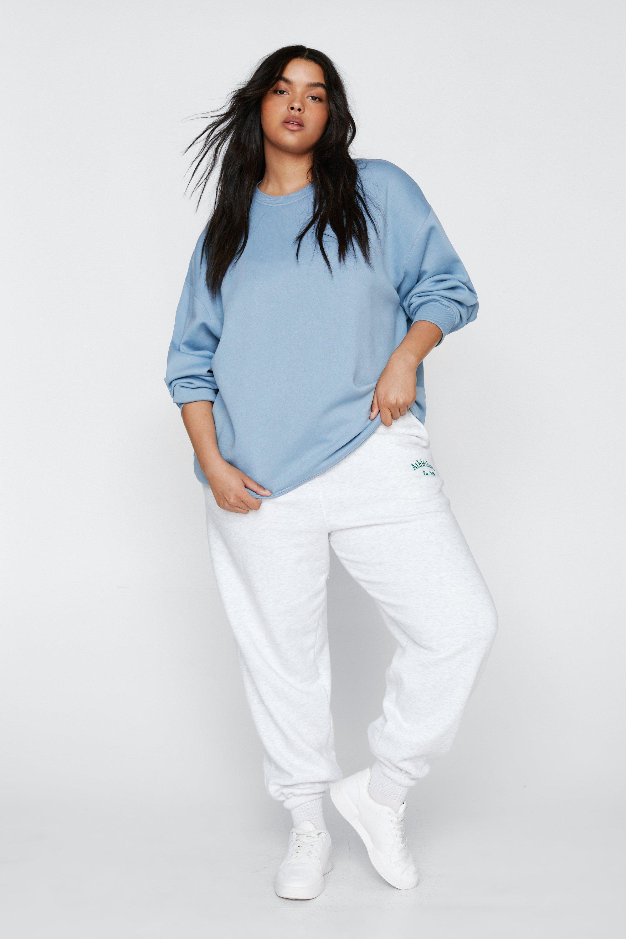 Plus Size Crew Neck Oversized Sweatshirt