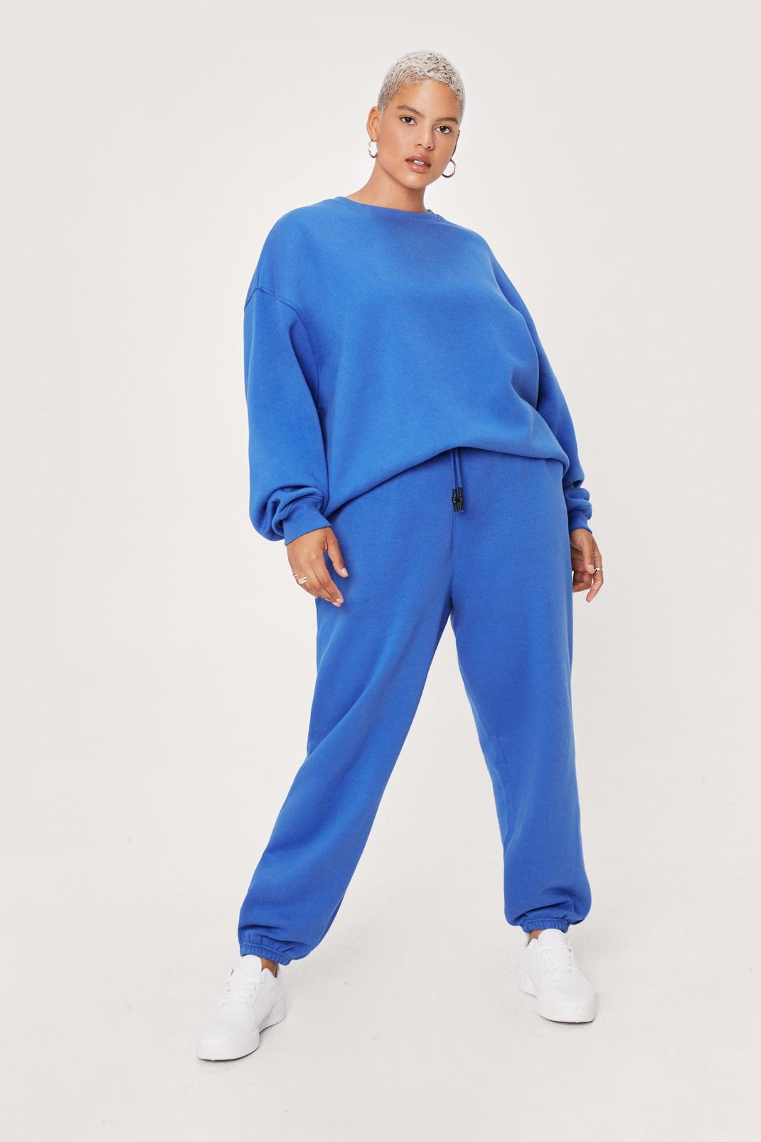 Grande Taille - Pantalon de jogging ample à poches, Blue image number 1
