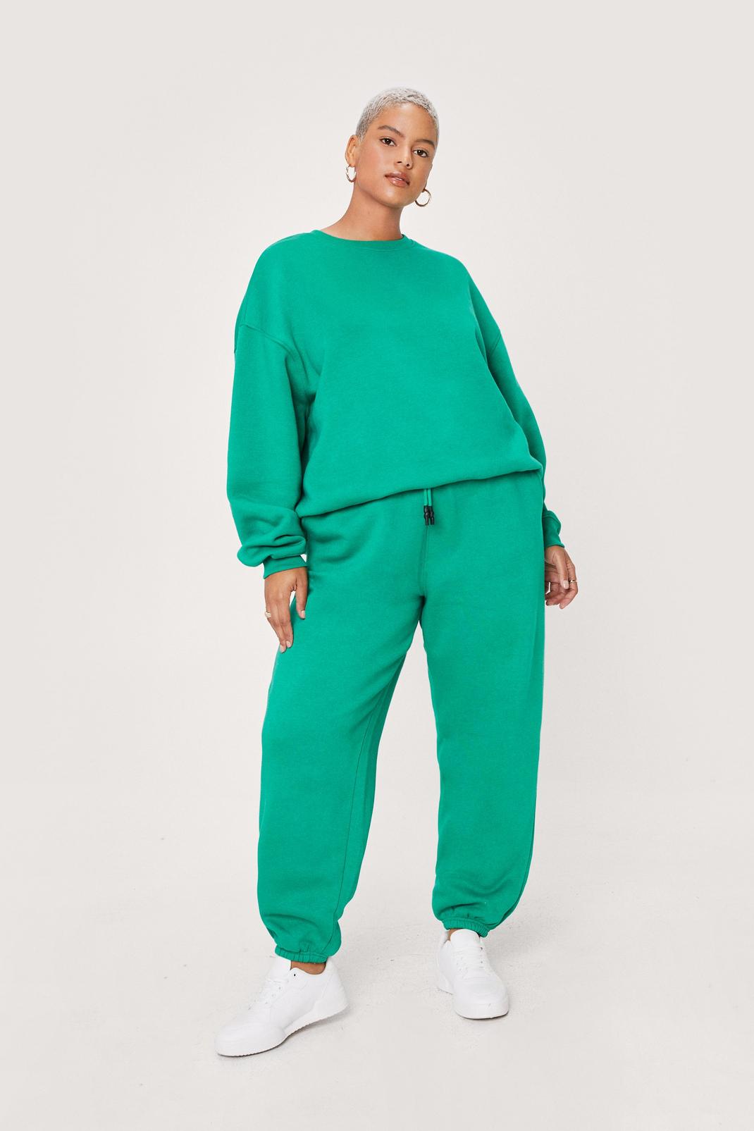 Grande Taille - Pantalon de jogging ample à poches, Green image number 1