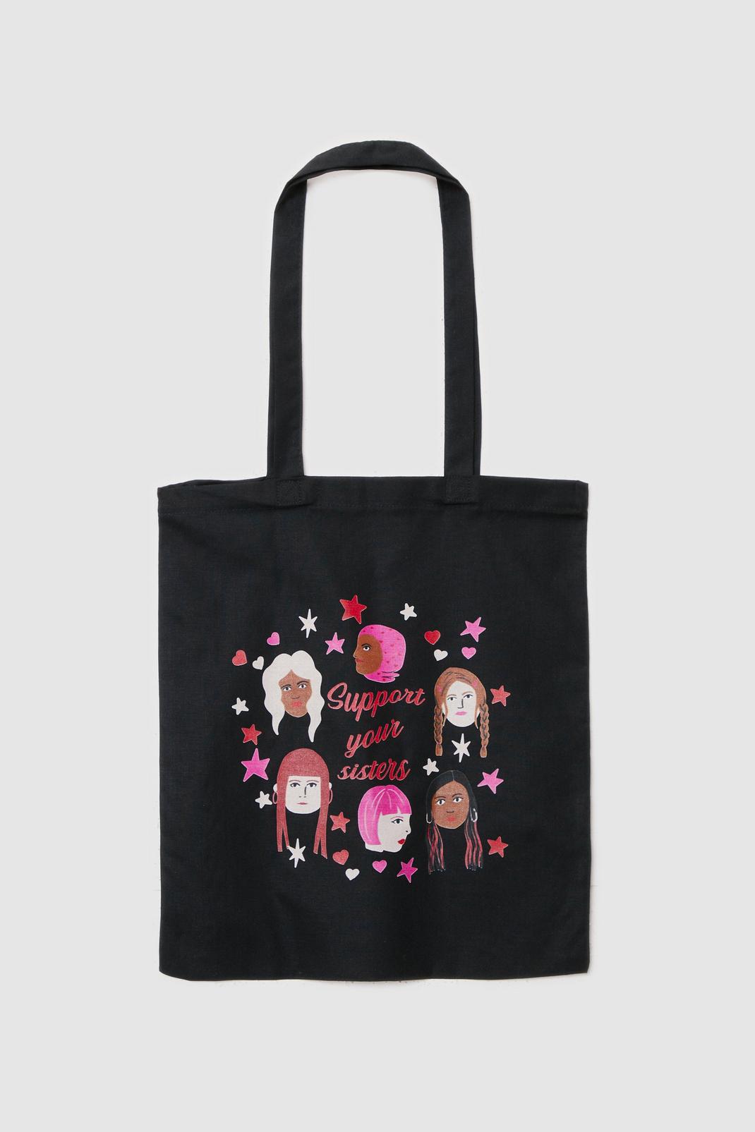Support Your Sisters Graphic Tote Bag image number 1