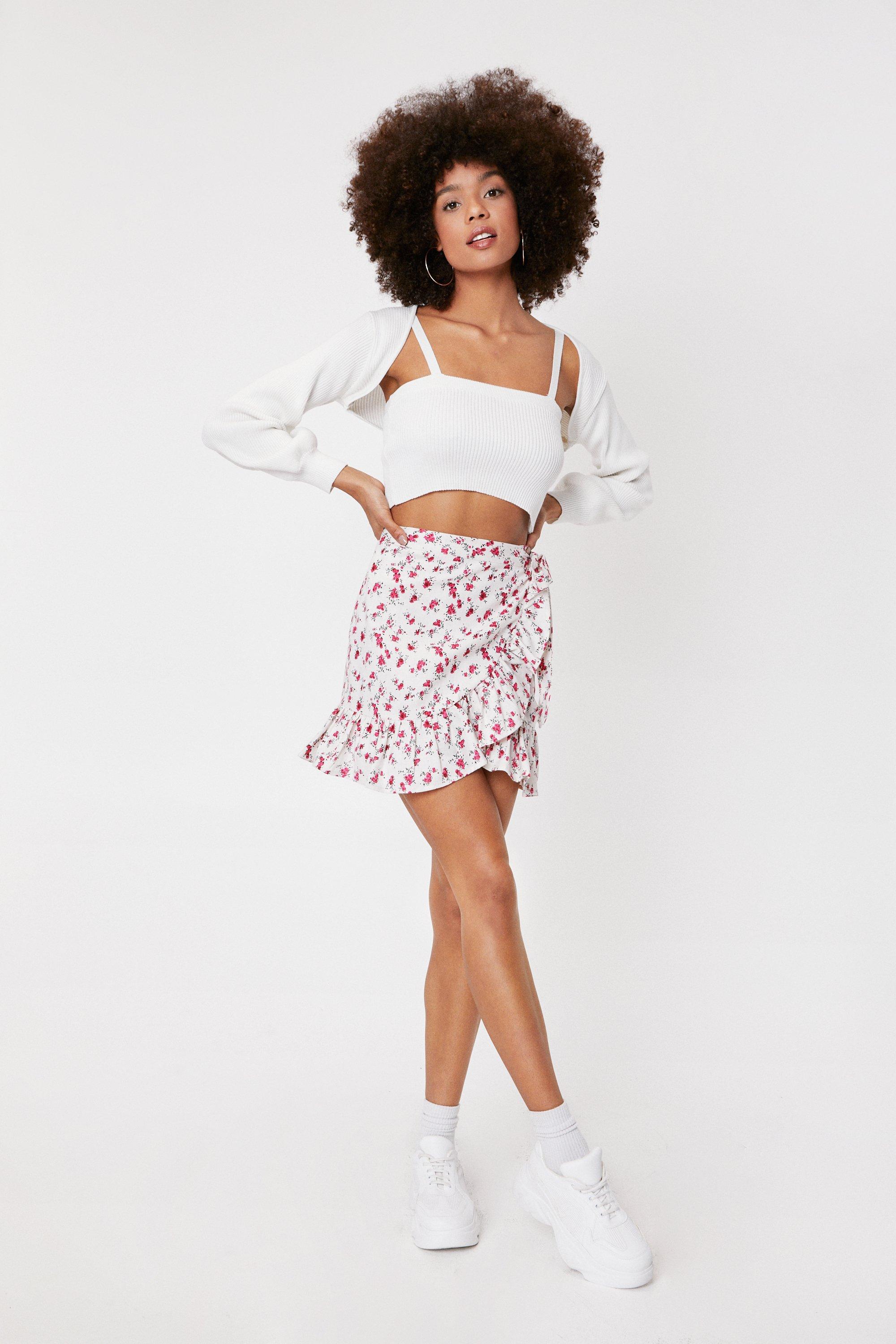 Ditsy floral hotsell print mini skirt