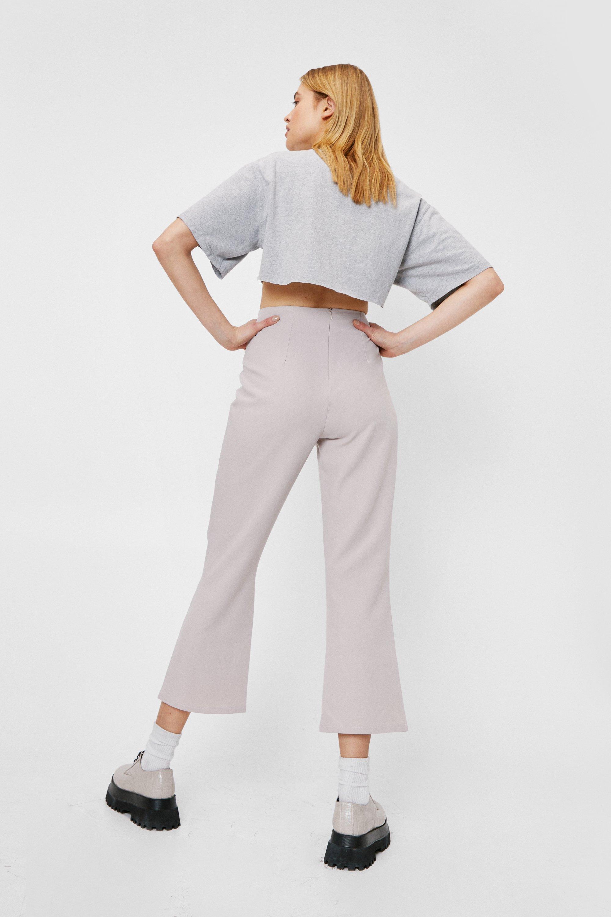 Pantalon flare court new arrivals