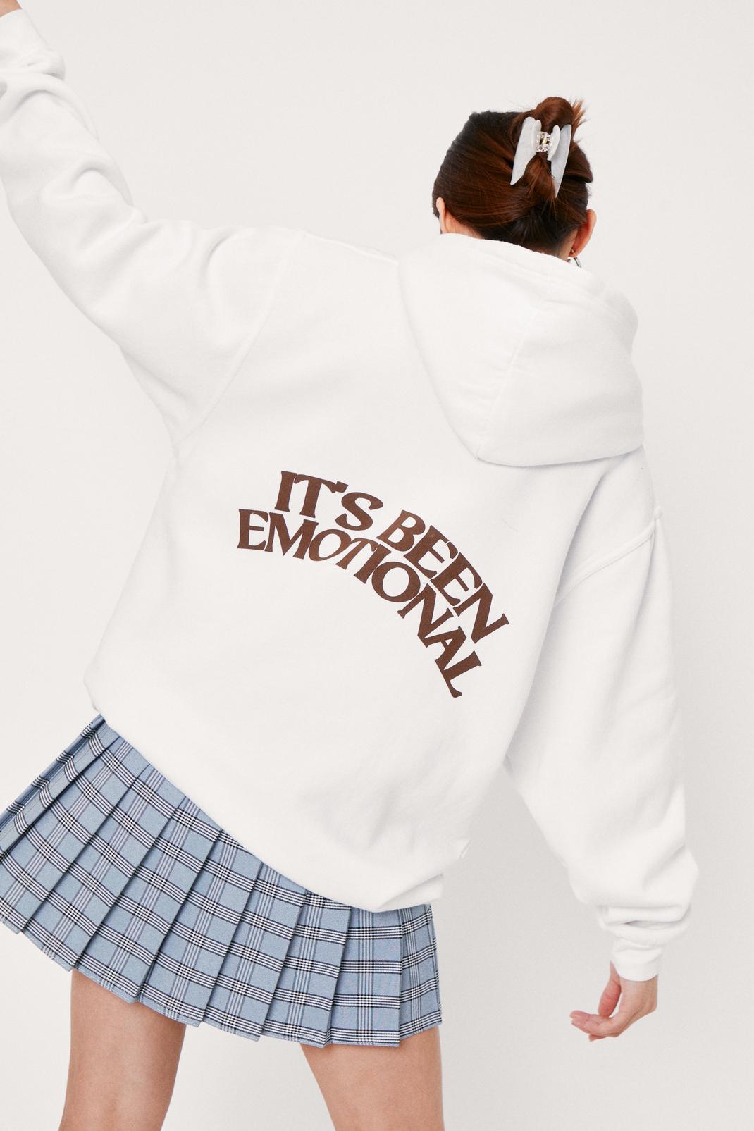 Cream Petite It's Been Emotional Graphic Hoodie image number 1