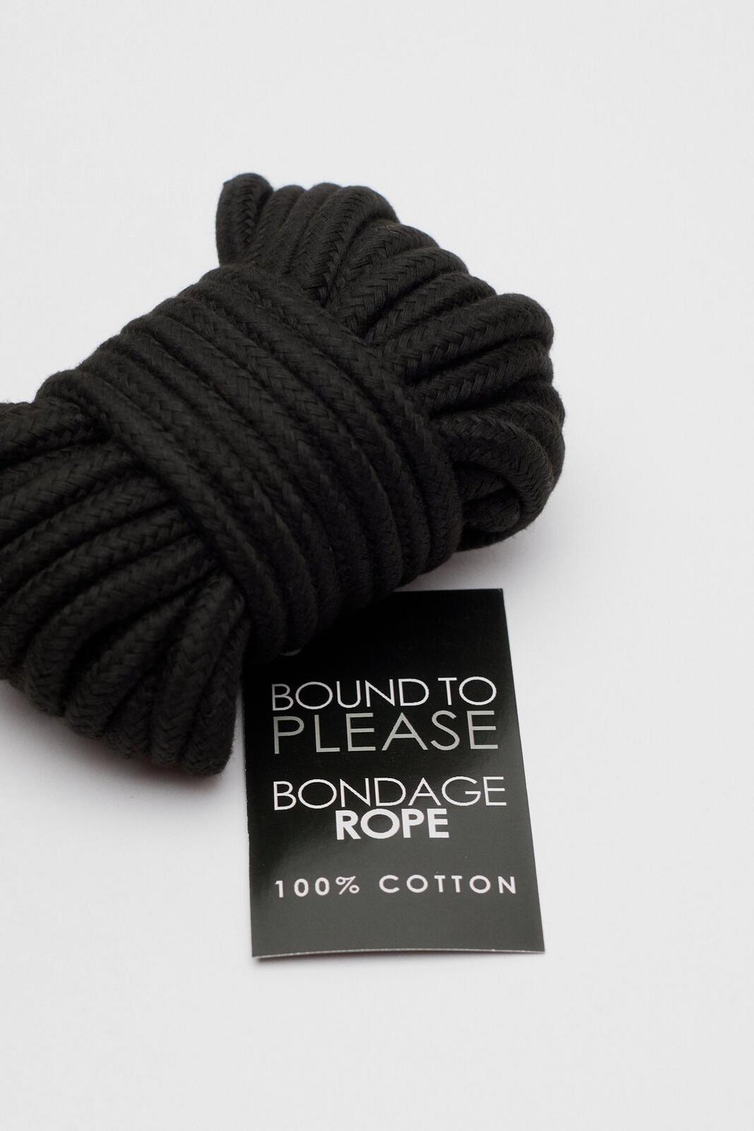Black Bound To Please Cotton Bondage Rope image number 1