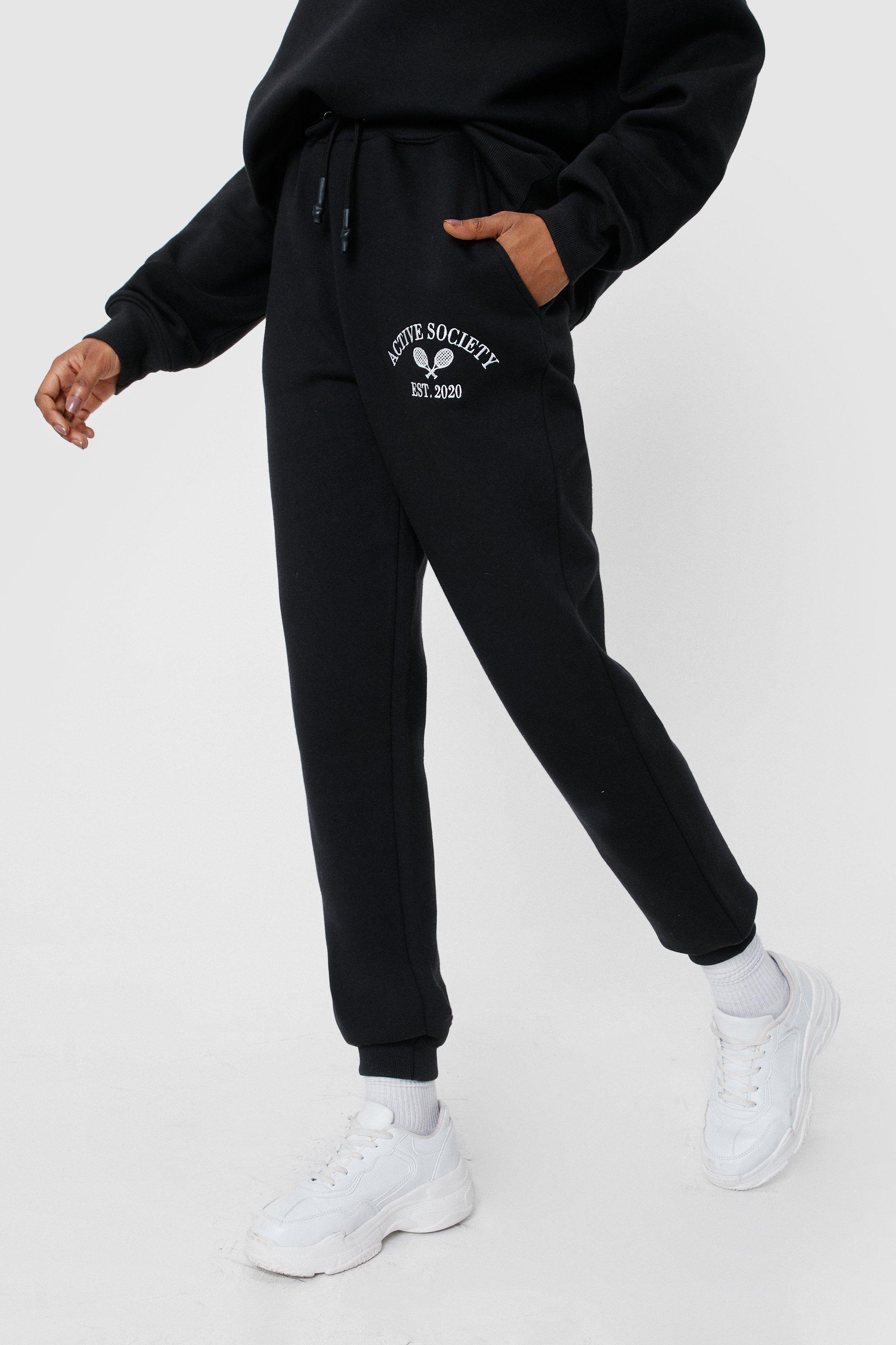 Active Society Embroidered Graphic Sweatpants