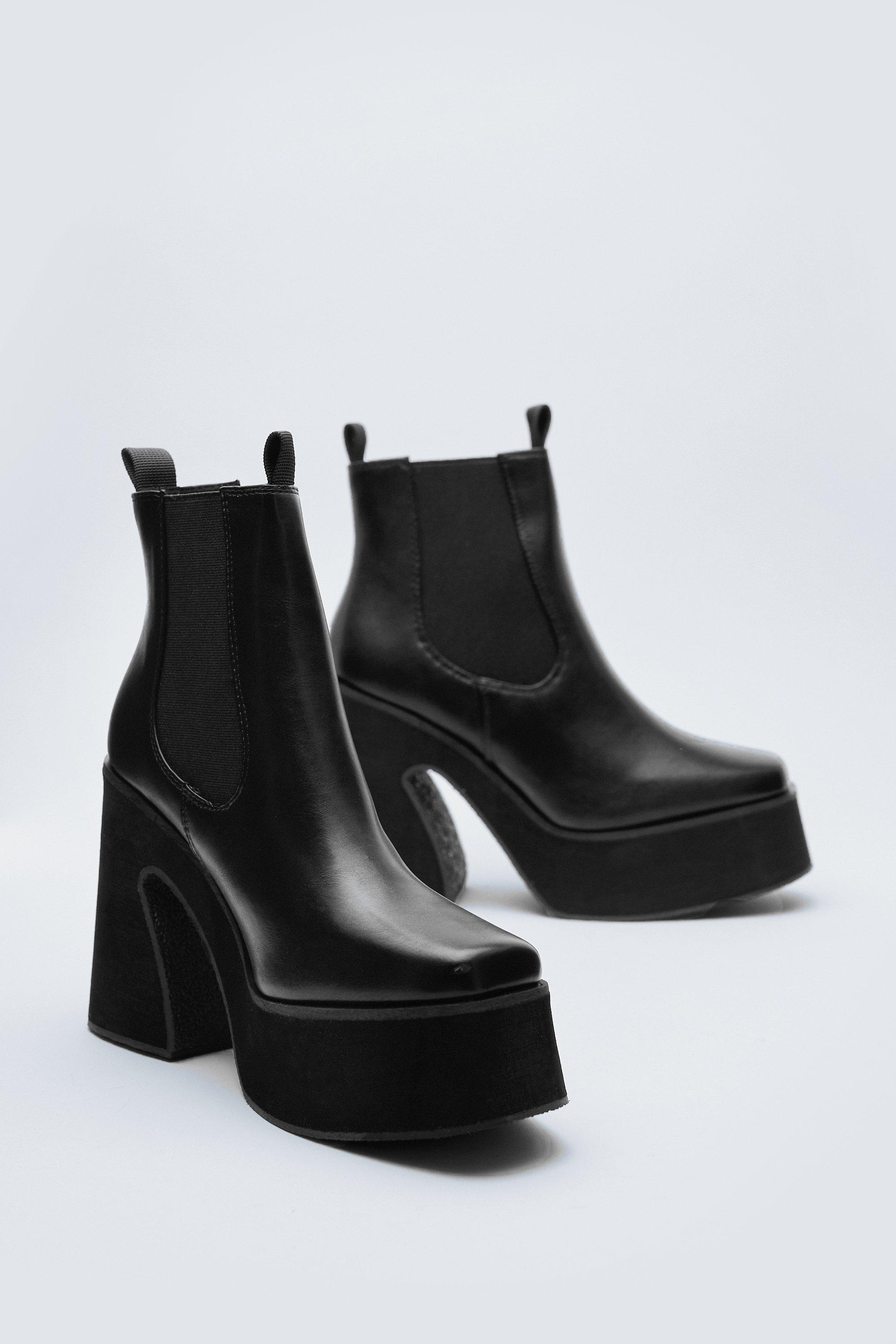 Faux Heeled Chelsea Ankle Boots | Nasty Gal