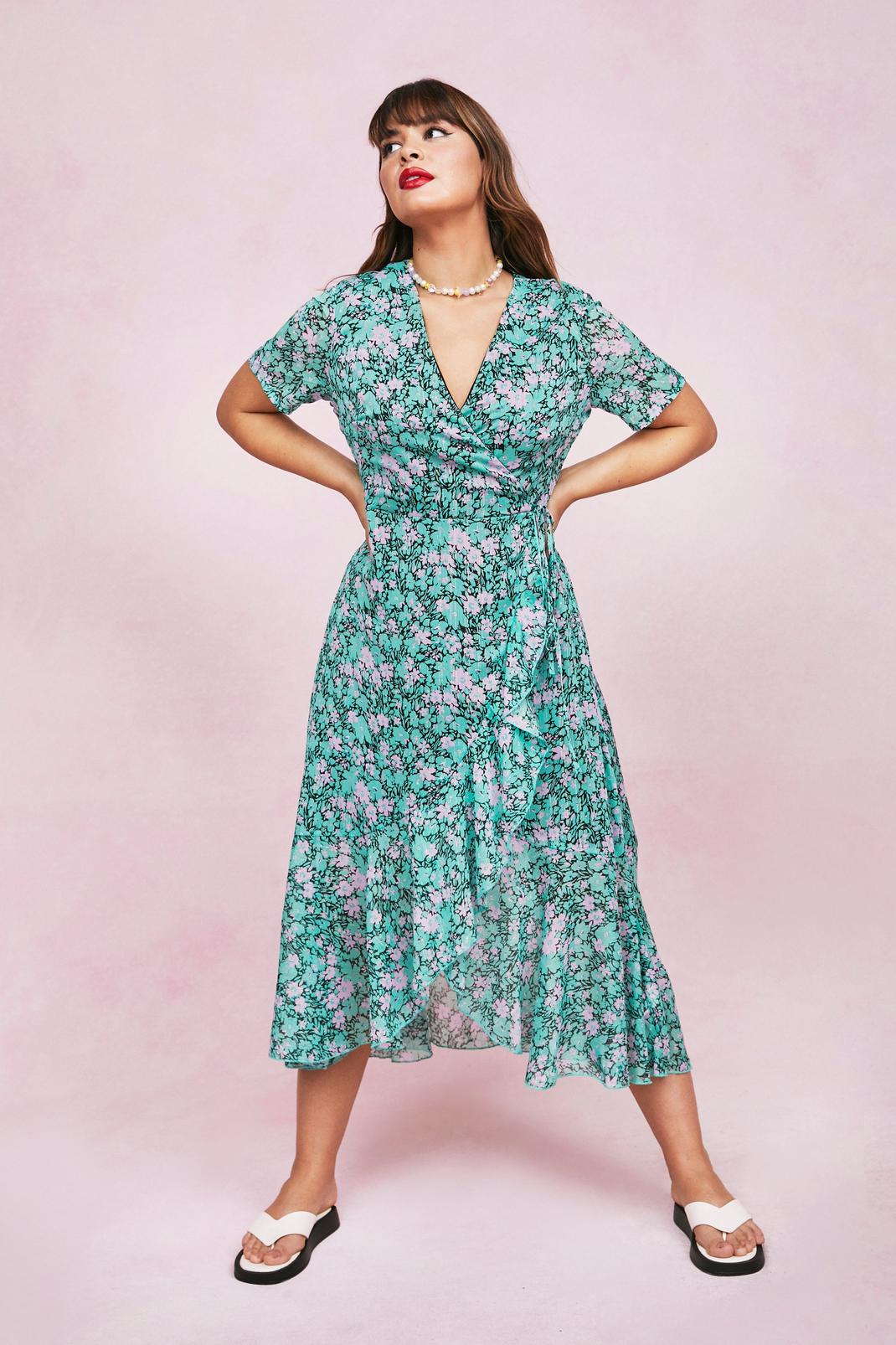 Plus Size Floral Wrap Maxi Dress | Nasty Gal