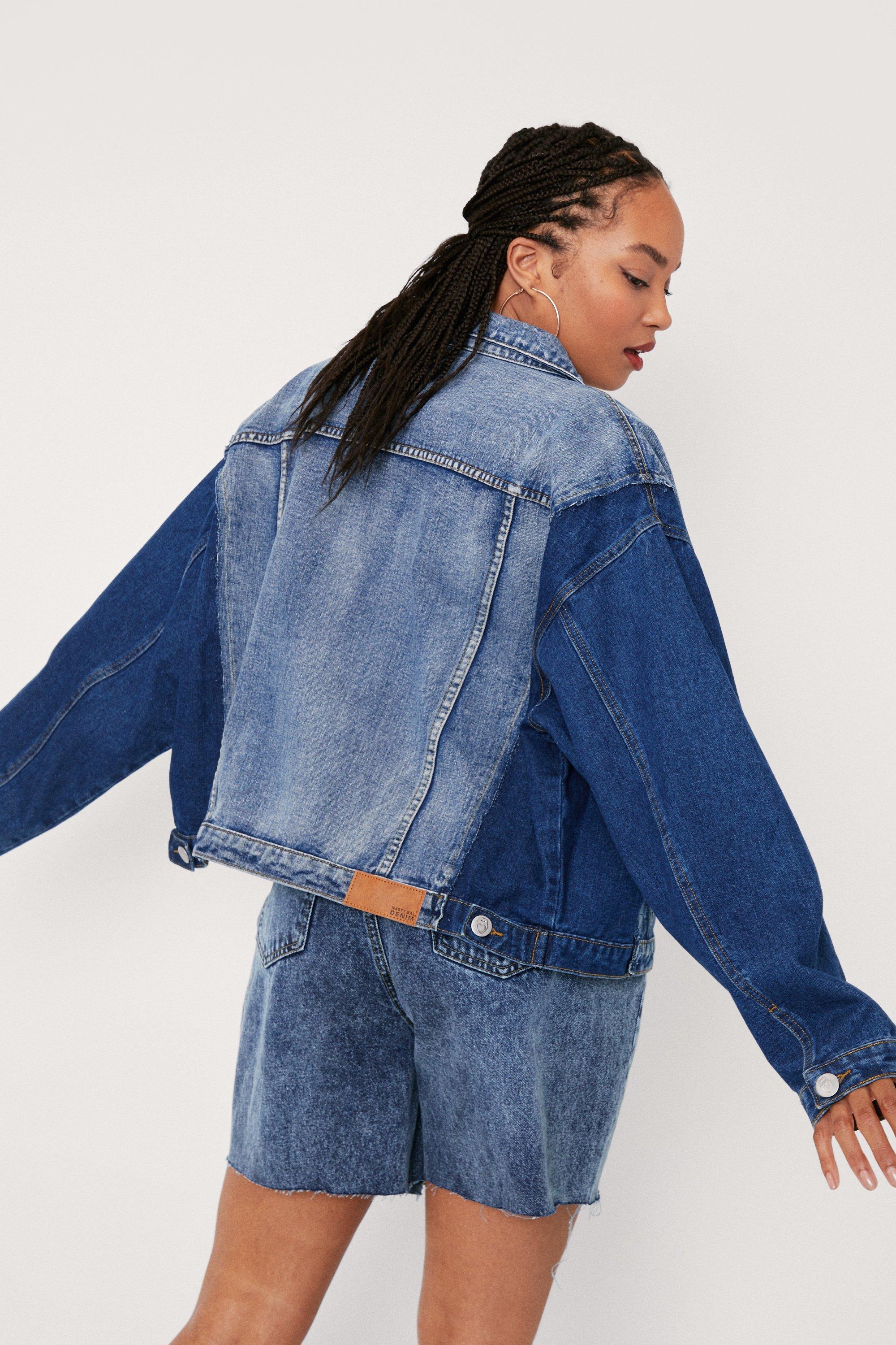 Two tone best sale denim jacket