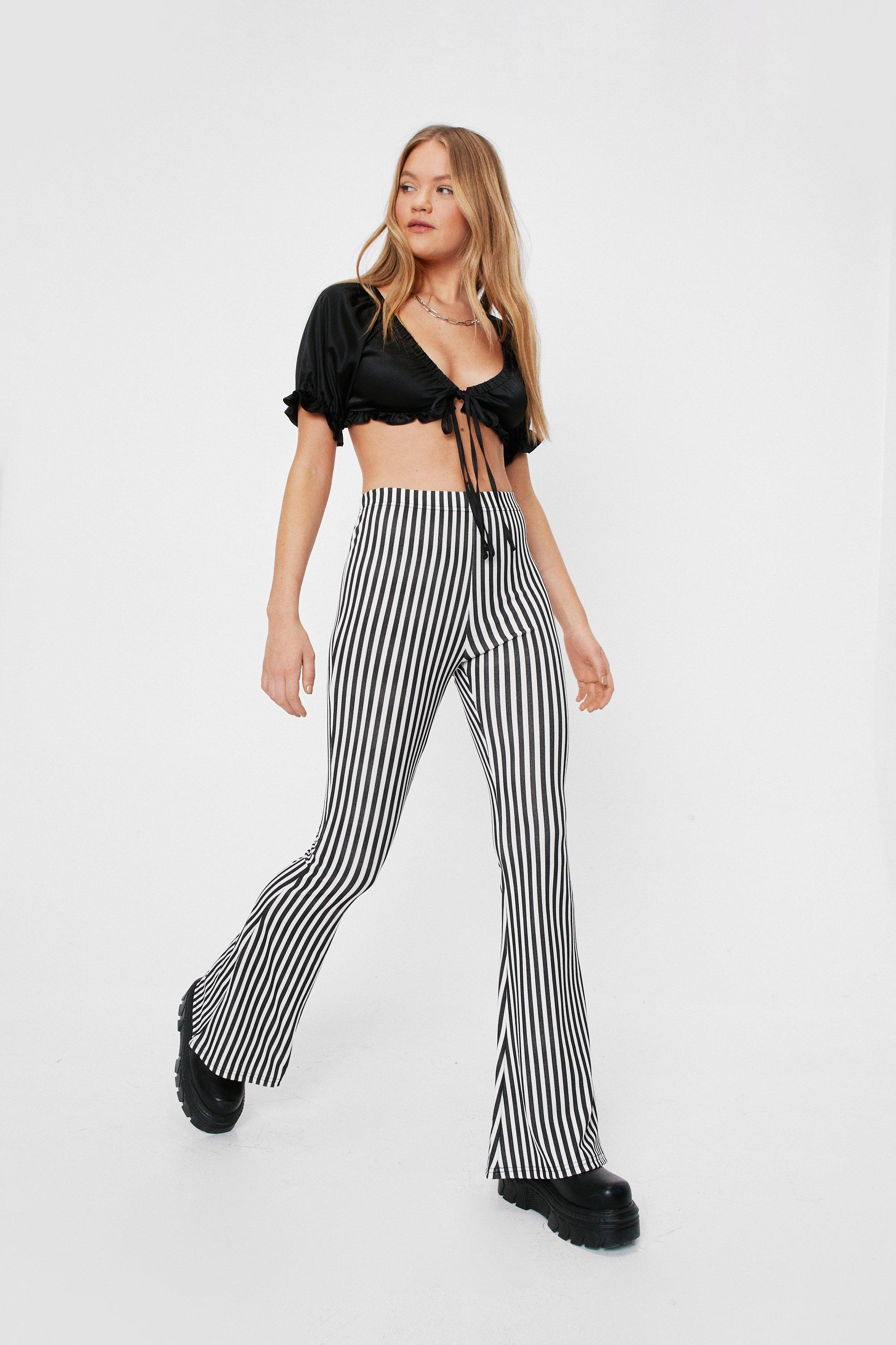 High waisted best sale striped bell bottoms