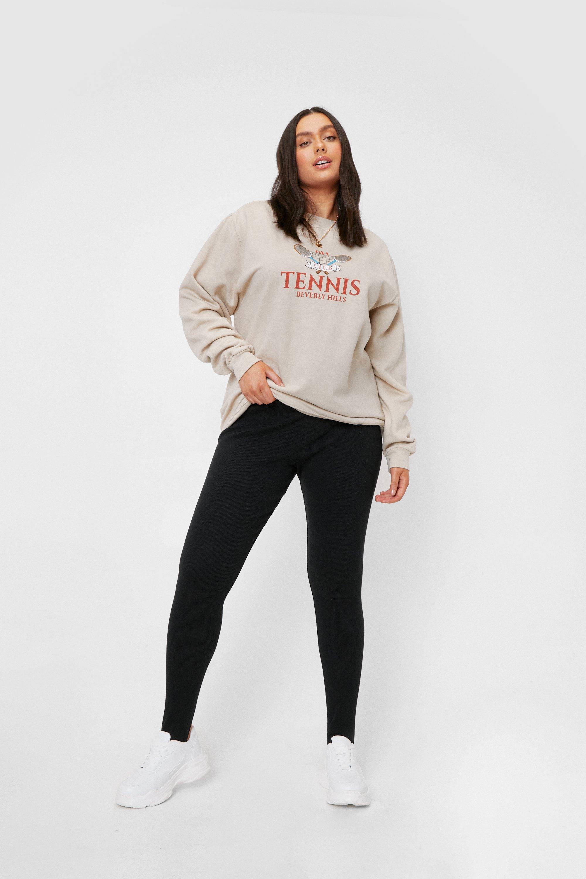Grande taille Legging taille haute cotele a goussets Nasty Gal