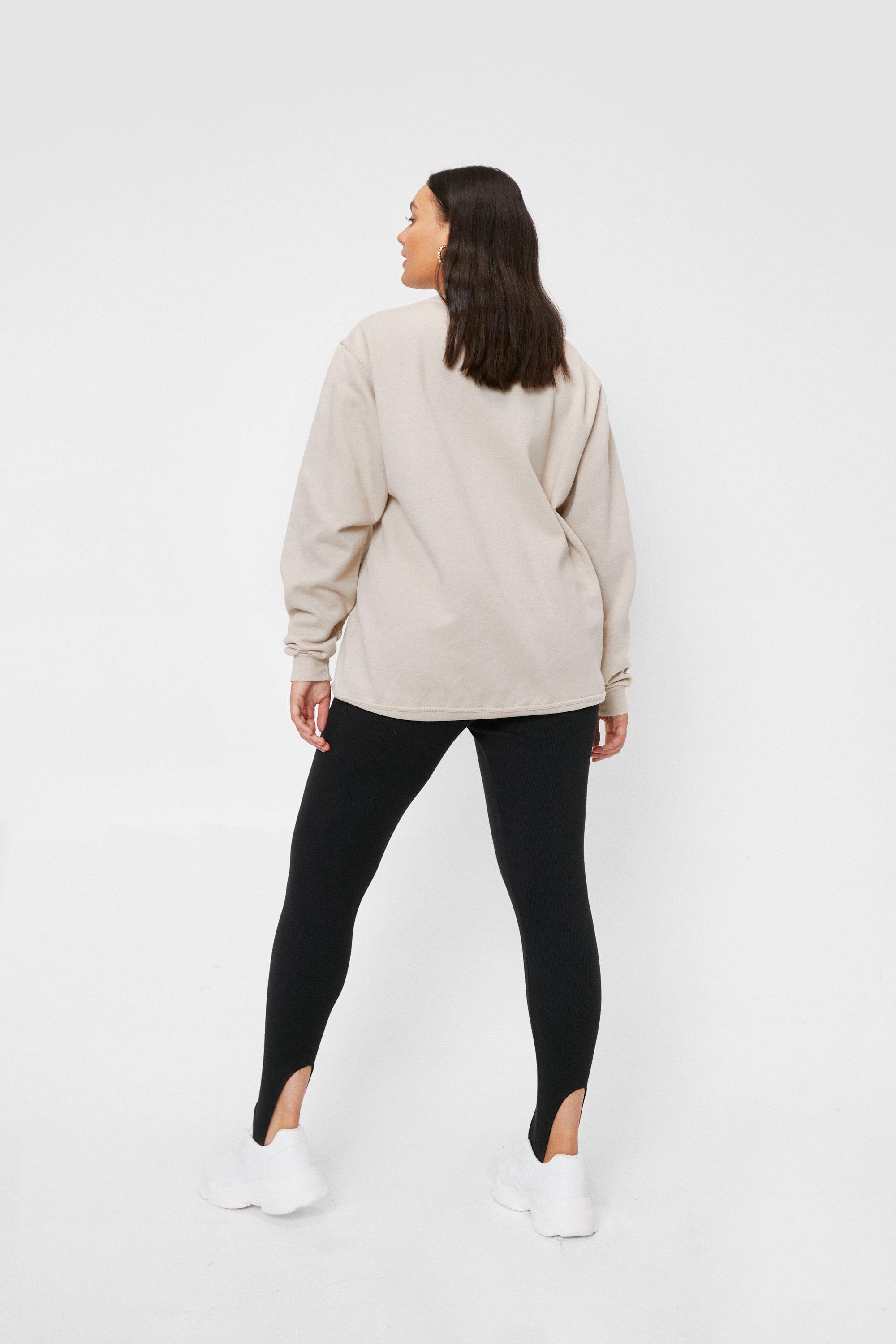 Plus size 2024 stirrup leggings