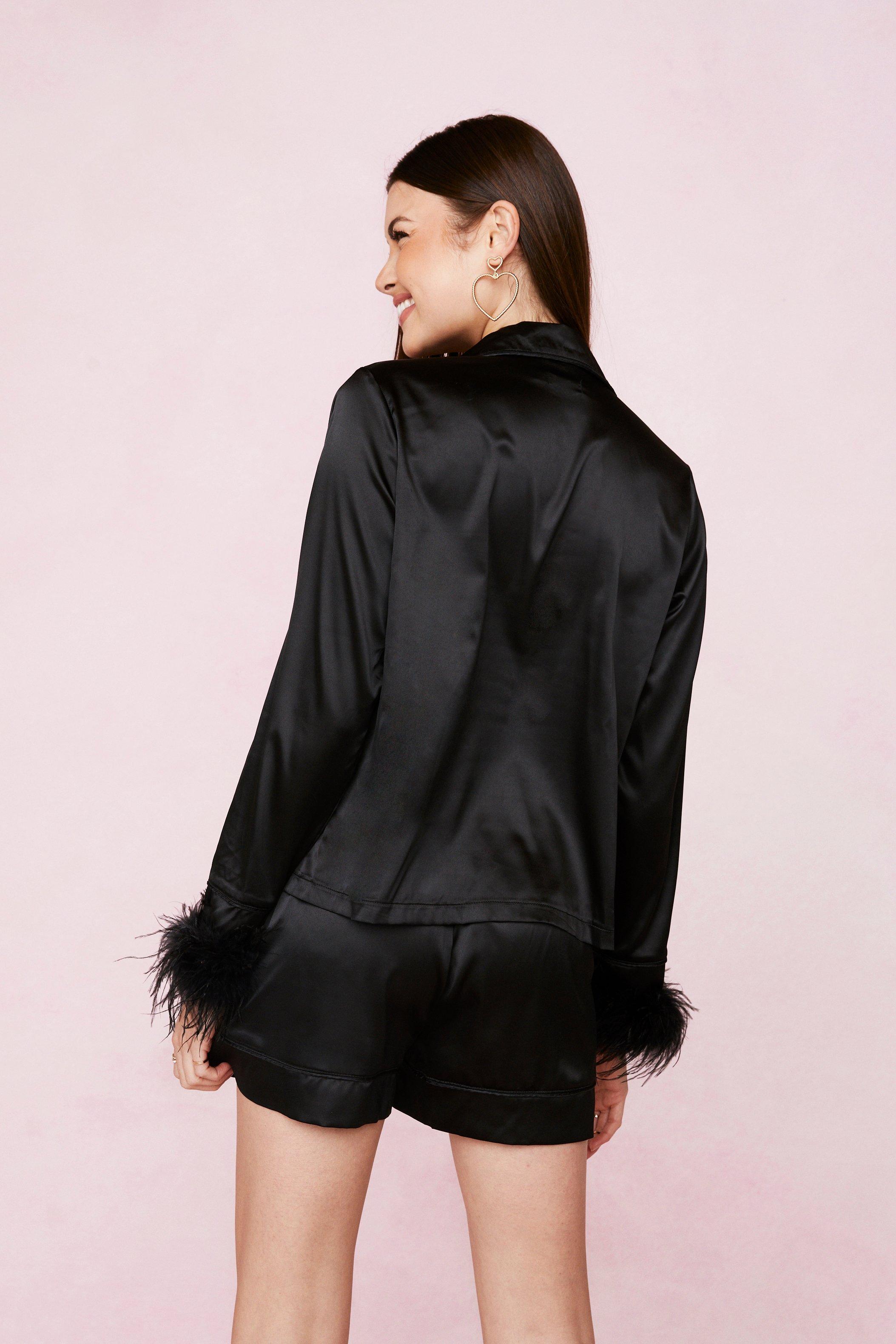 Black best sale feather pyjamas