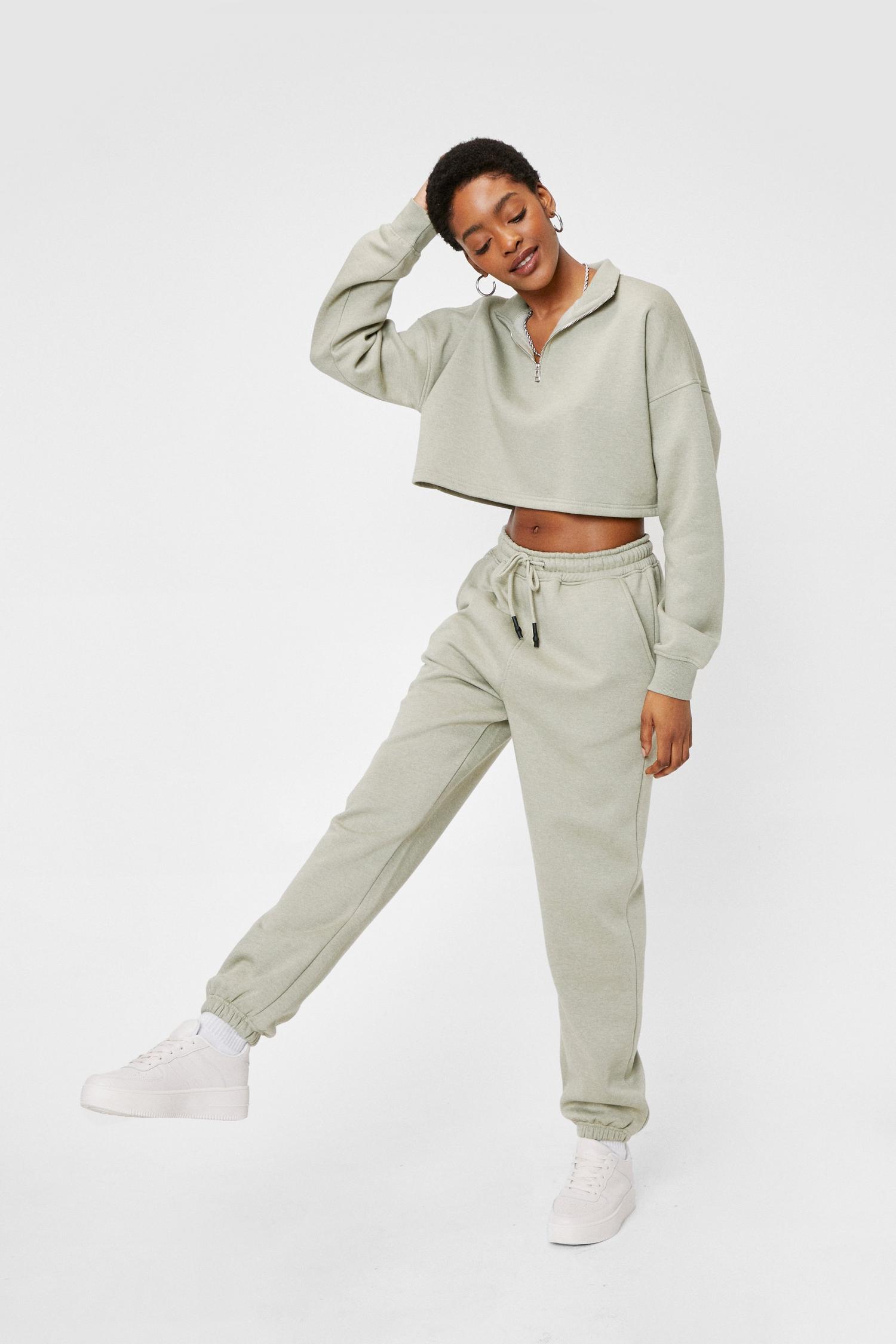 sweatpants and cropped sweatshirt set