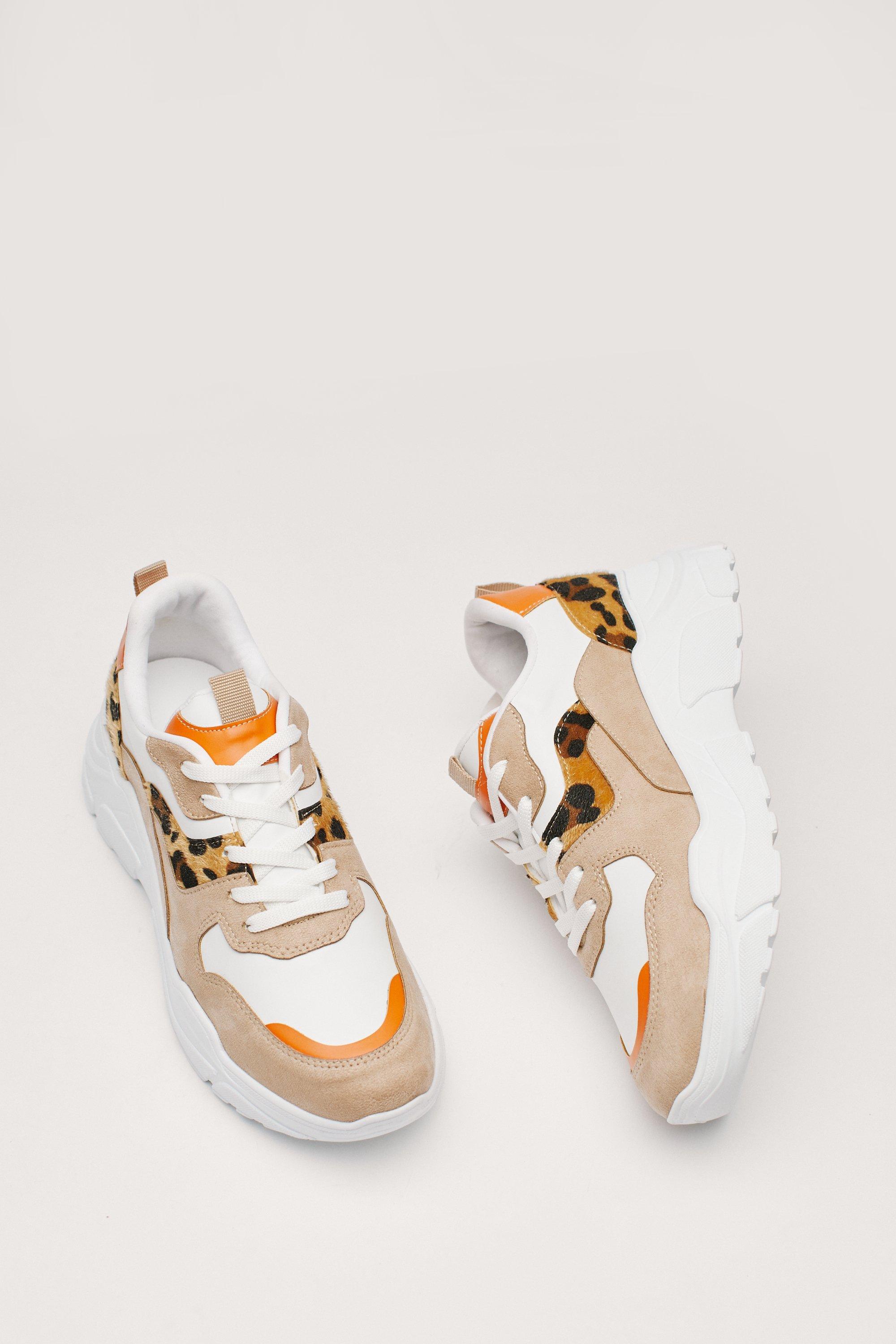 Animal print chunky on sale trainers