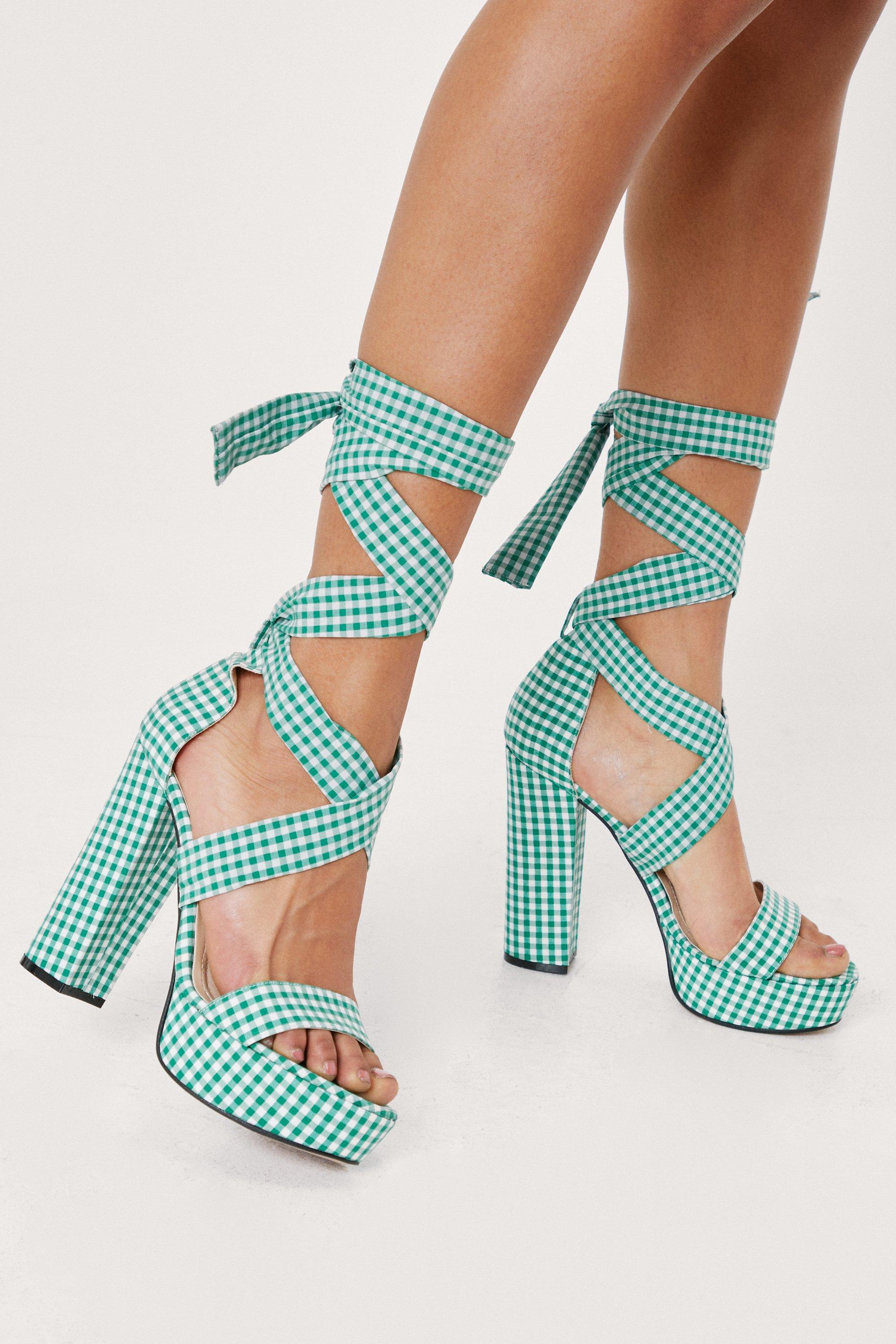 Wrap around best sale platform heels