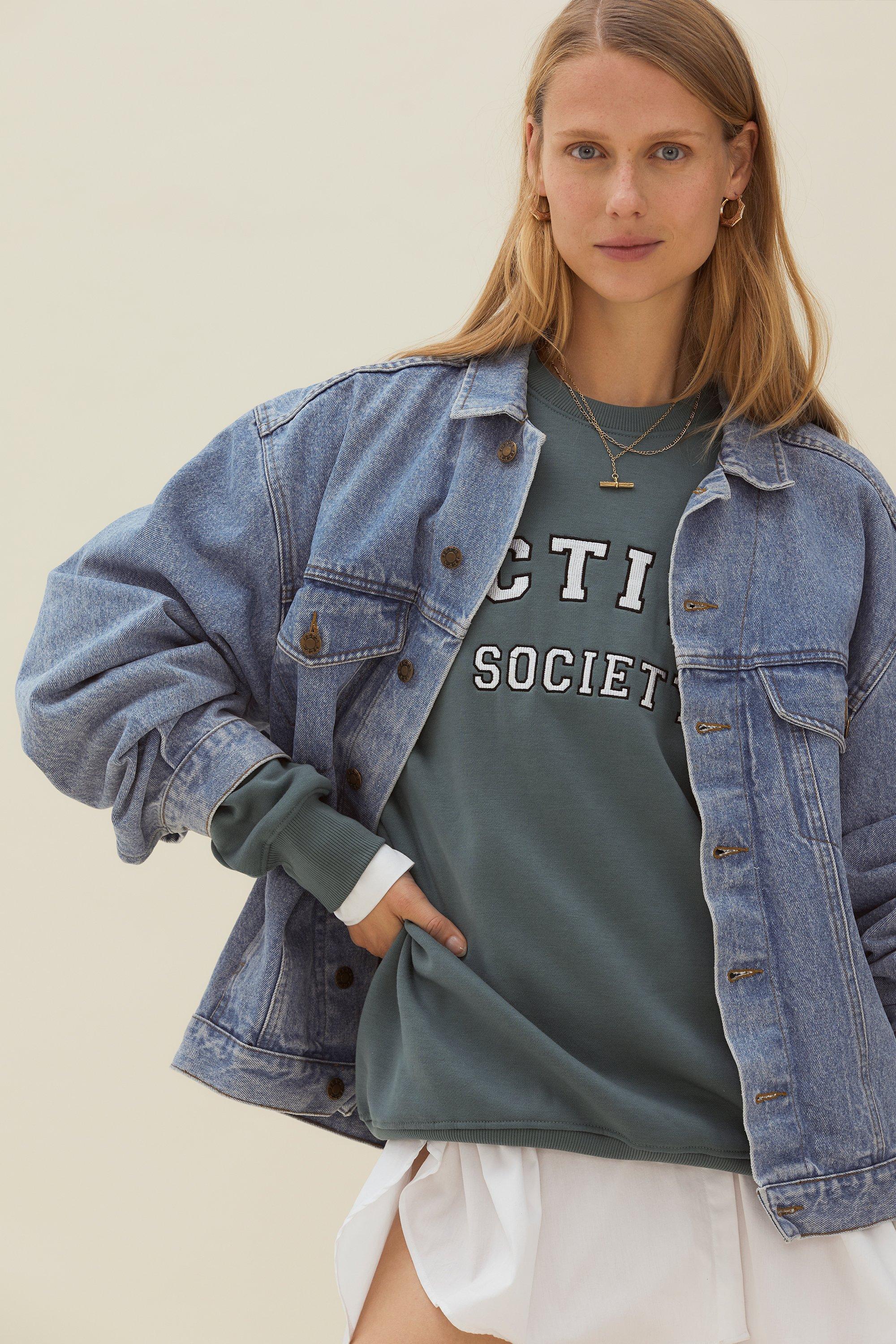 Vintage Veste oversize en jean a poches Nasty Gal