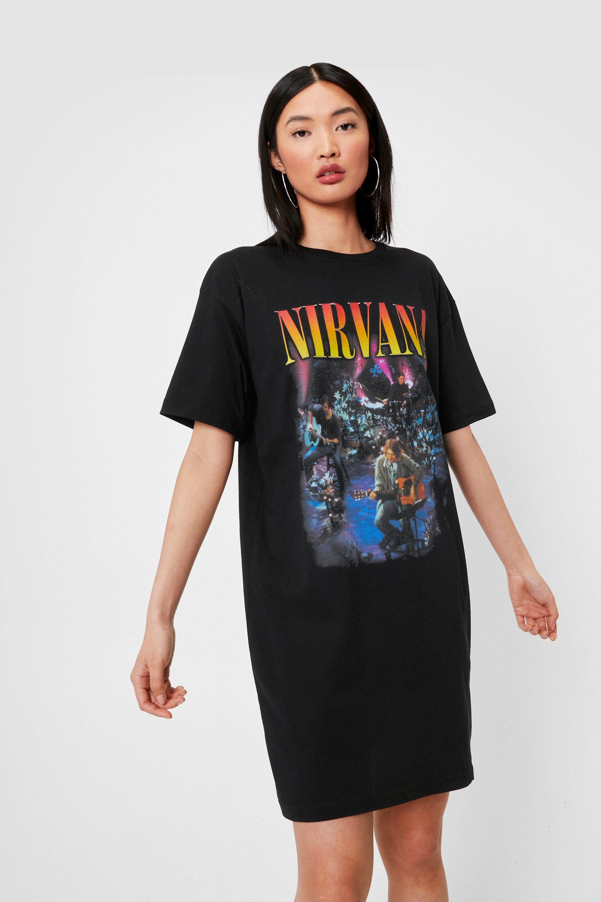 Nirvana unplugged t shirt dress sale